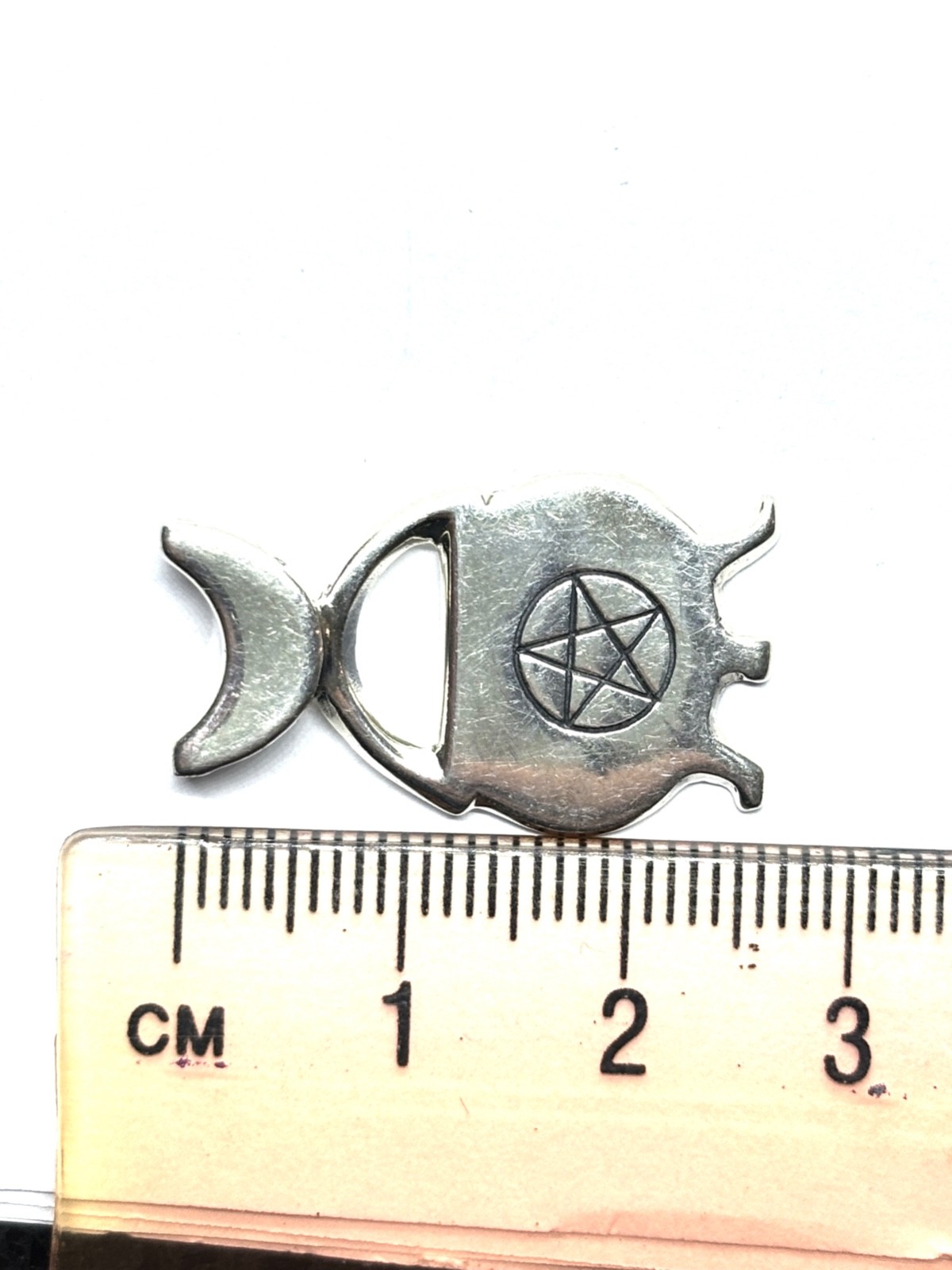 PSCL Peter Stone Sterling Silver Cauldron Pendant With Pentacle