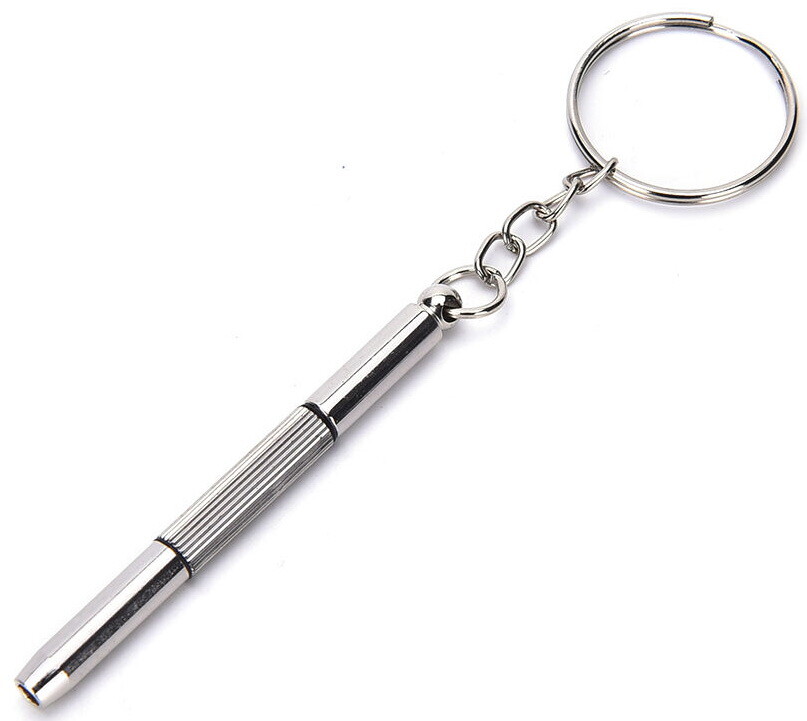 NEW 2 Pcs 3 in 1 Mini Tool Key Chain Eyeglasses Watch Phone Repair Screwdriver
