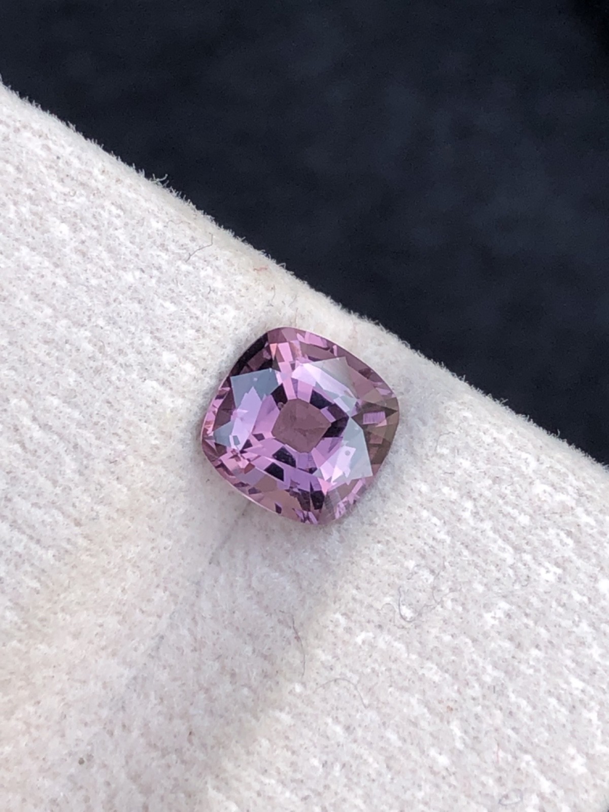 Natural Purplish Pink Spinel 1.44ct Cushion Cut Burma | Transparent Loose Gem