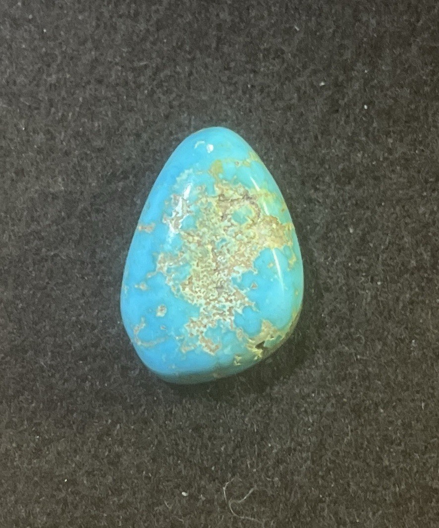 One 22.5x16x7.6mm Freeform Turquoise Nugget Cabochon 21.8carats Backed