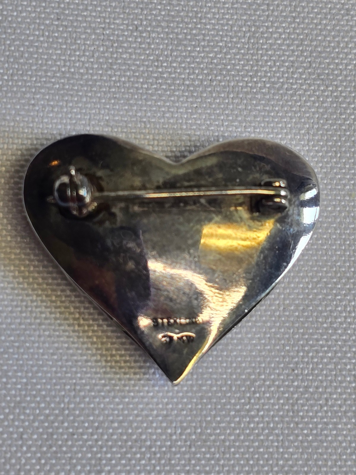 Sterling Silver Heart Weaved By GFMW Brooch 7.68g Fine Jewelry Scatter Pin