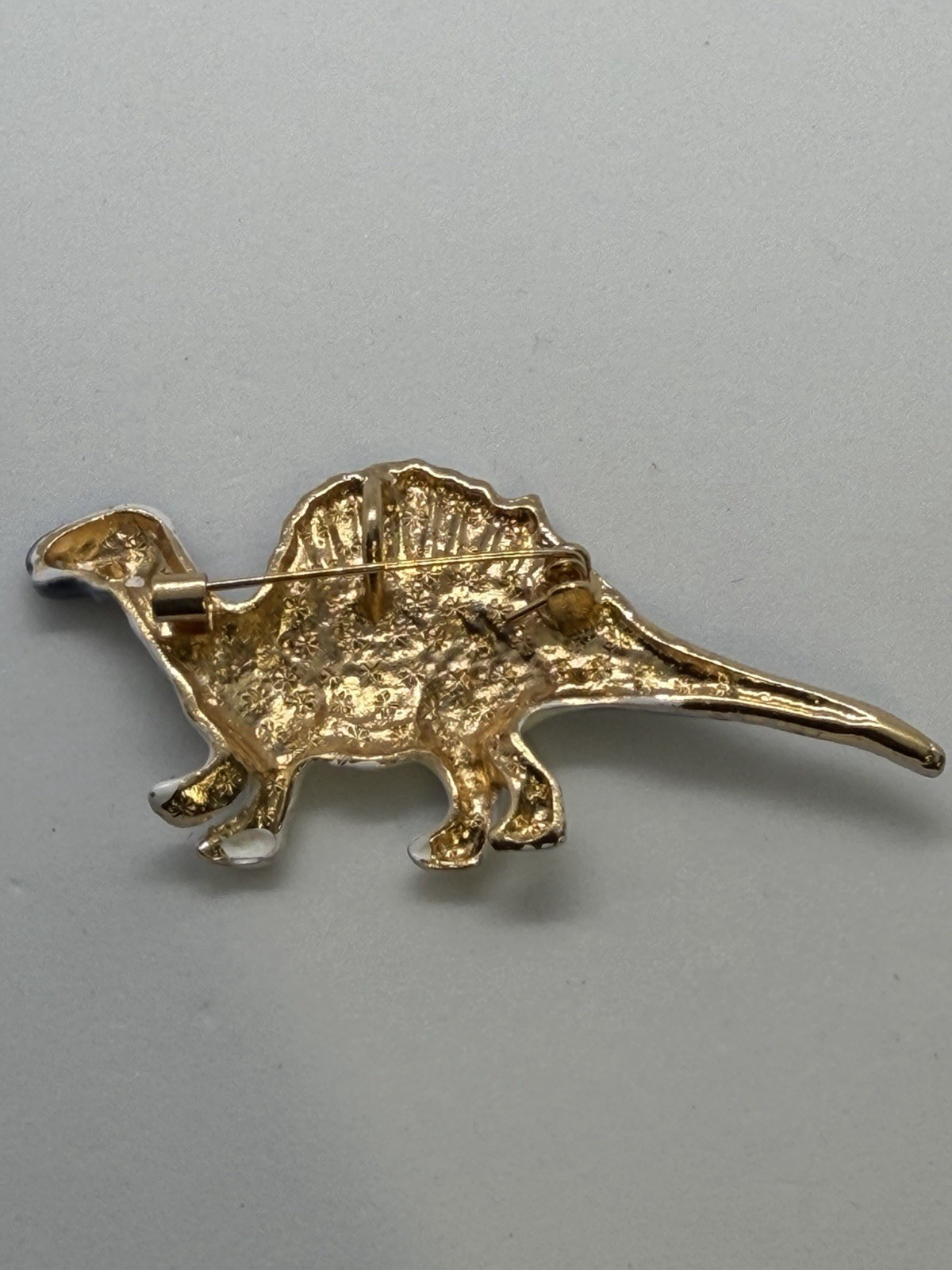 Blue White Green Ceramic Enamel Dinosaur Brooch & pendant 2 in