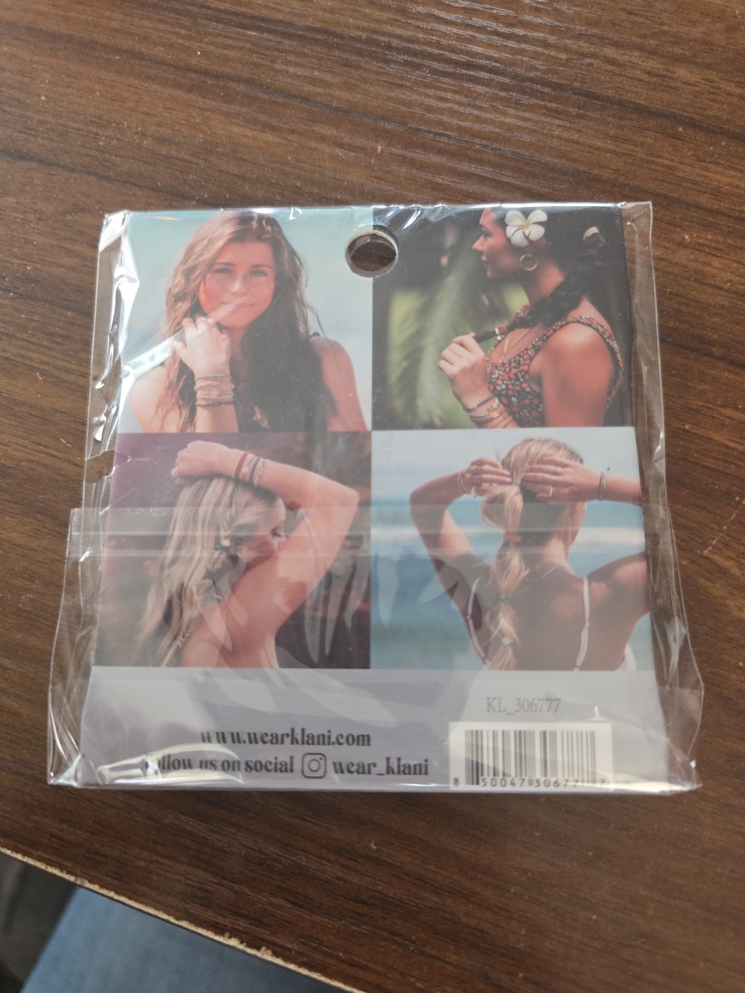 Klani “Focus” Hair Tie + Bracelet Set, Small, Multicolor Braided Beaded Charm