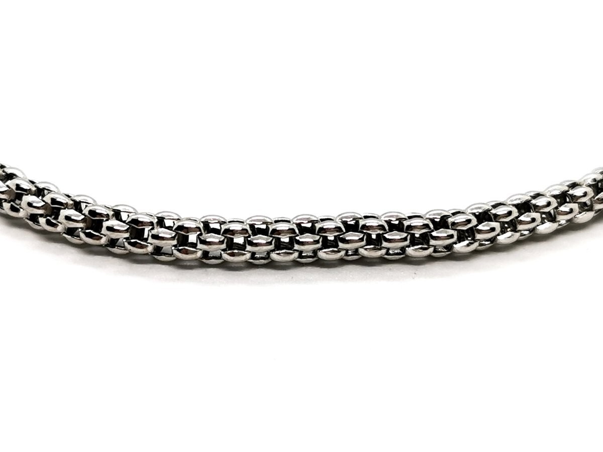 4.5MM Solid 925 Sterling Silver Italian Popcorn Chain Necklace Made in Italy