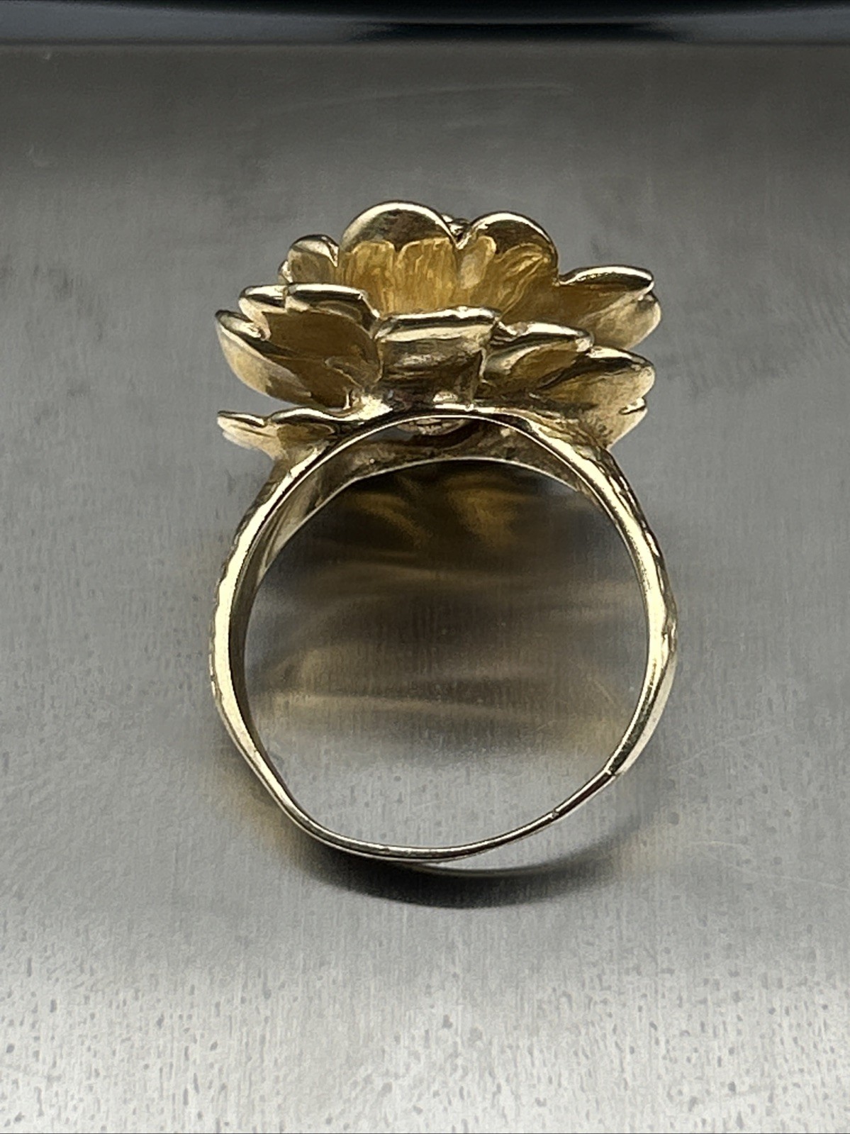Vintage 14k Gold Sapphire & Diamond Ring Estate Antique 8.8 Grams (Not Scrap)