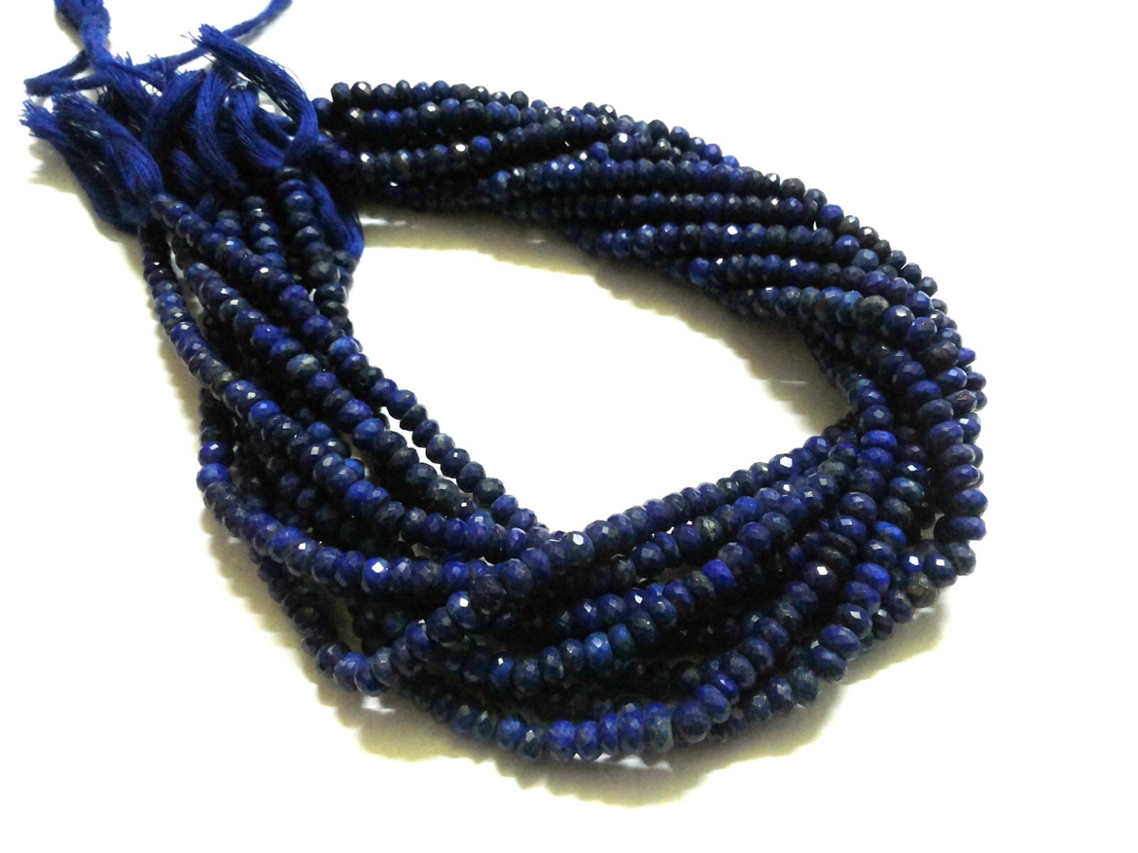 1 Strand Natural Lapis Lazuli Rondelle Faceted 5-6mm/6-7mm/7-7.5mm Beads 10″inch