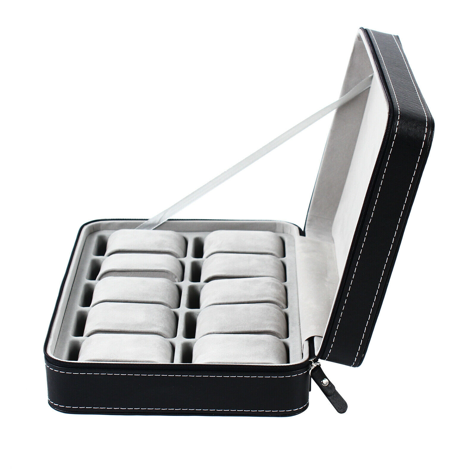 New Multiple Sizes Watch Display Case Storage Box Case | Leather Rounded Corner