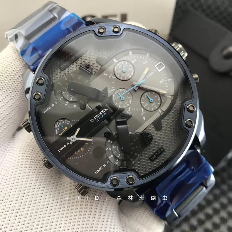 Brand new genuine DZ7414 Mr.Daddy 2.0 Chronograph in blue and grey