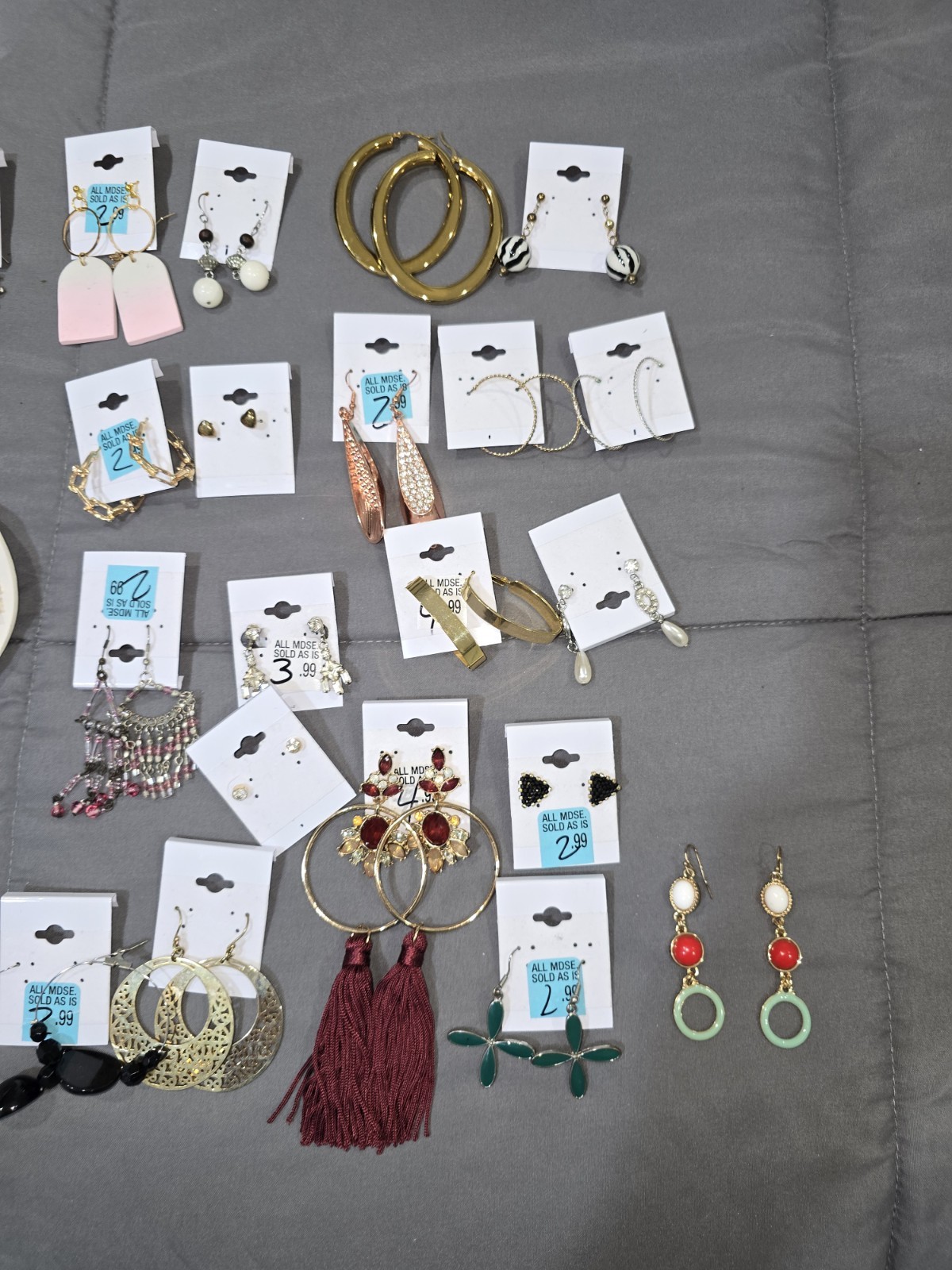 Huge Earrings Lot 42 Pr, 14 Rings Reseller Lot.