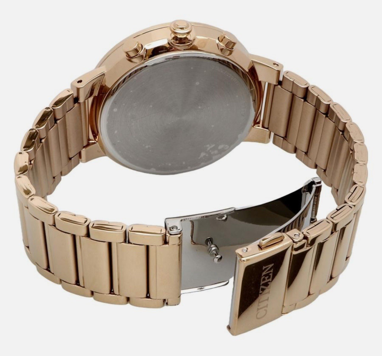Citizen Chronograph Rose Gold Stainless Steel Navy Multi-Dial Watch AN8223-54L