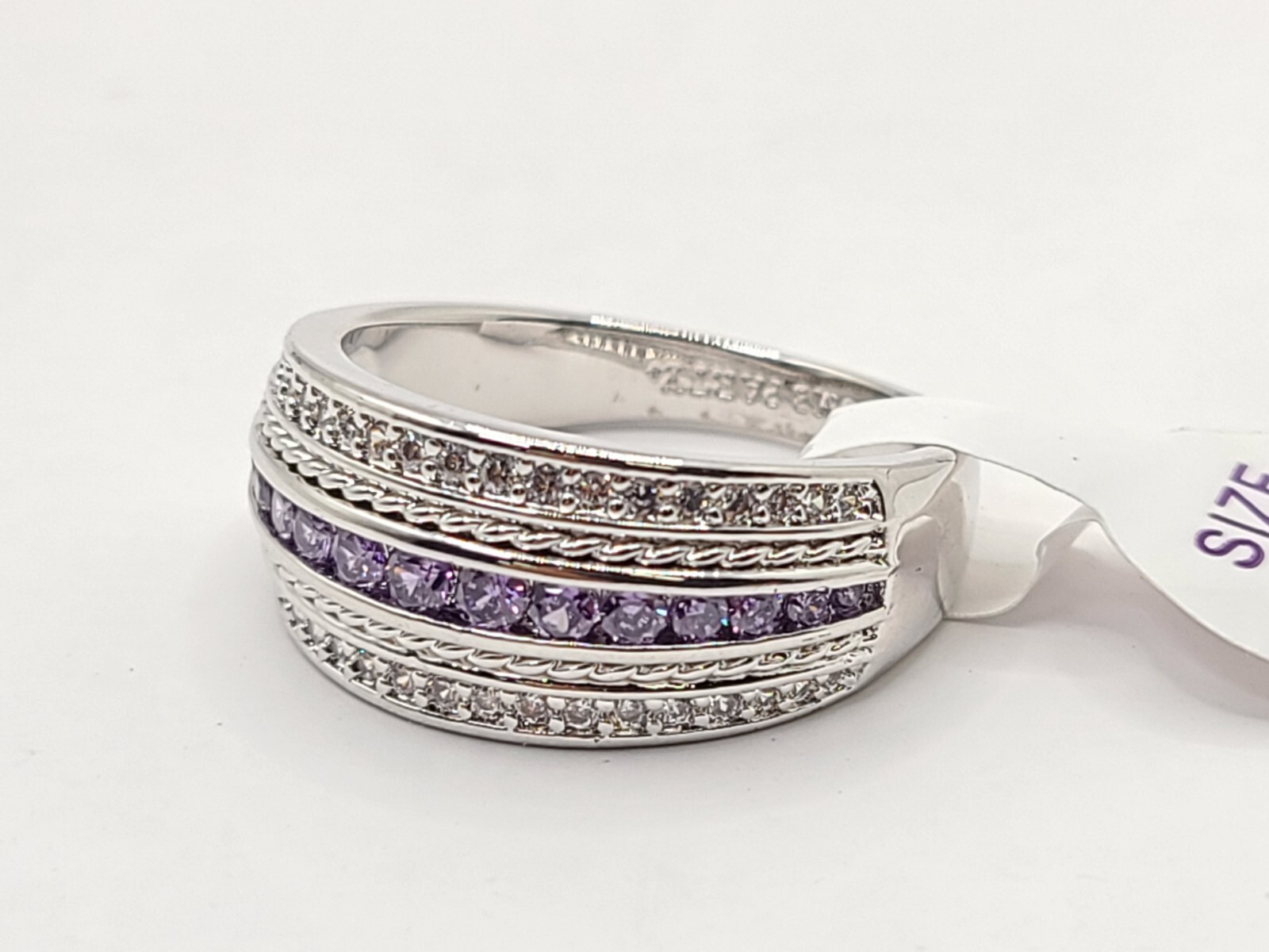 Ring Bomb Party RBP7023 February 2024 Charming Grace Amethyst CZ Ring SZ 9