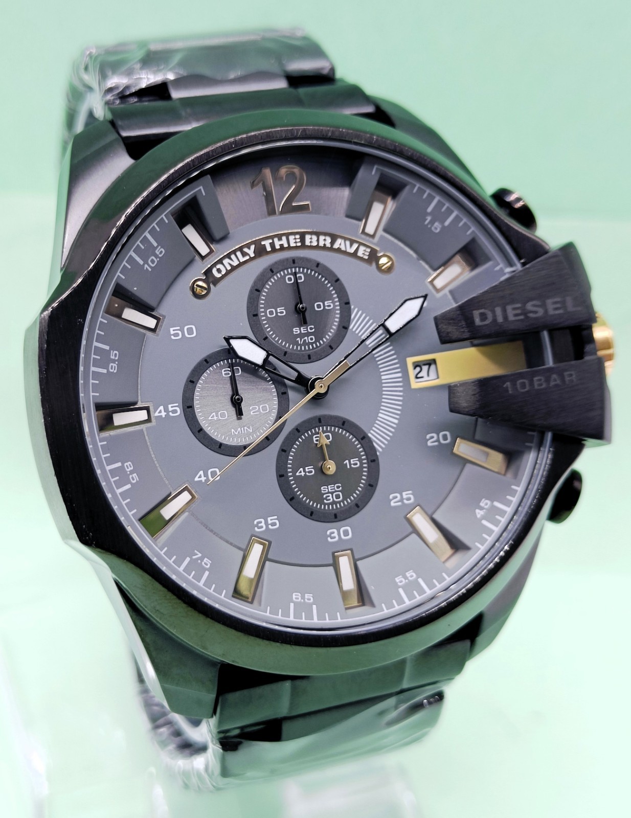 Awesome Diesel 10 Bar “ONLY THE BRAVE” Chronograph Quartz Men’s Wrist Watch
