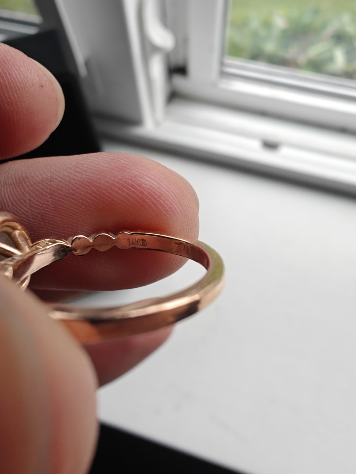 14k Rose Gold Moissanite Oval Engagement Ring – Size 5 1/4, 7×5mm Stone