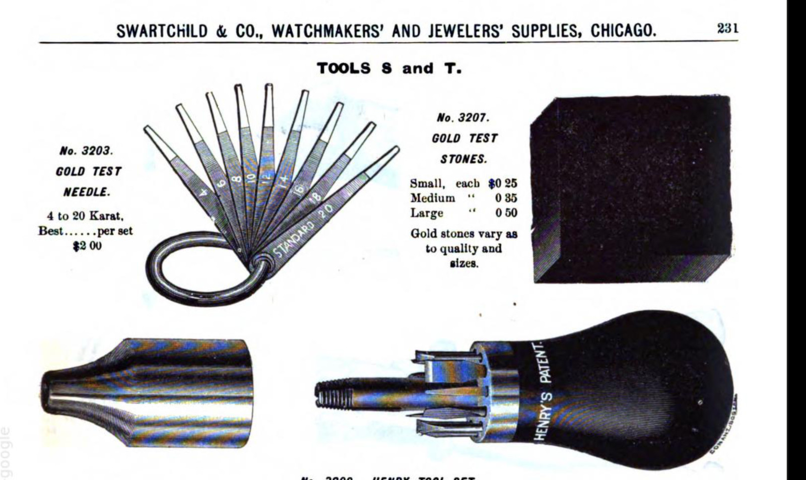 Antique Gold Testing Needles 4kt to 20kt U.S. Standard Ring Jewelers Tools