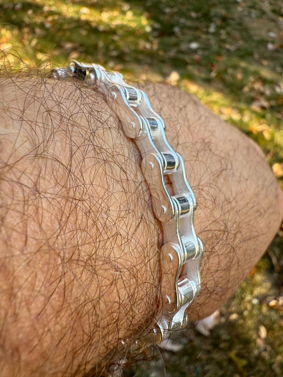 Bicycle Link Bracelet Real 925 Silver Handmade 9mm Bike Motorcycle Custom Chain