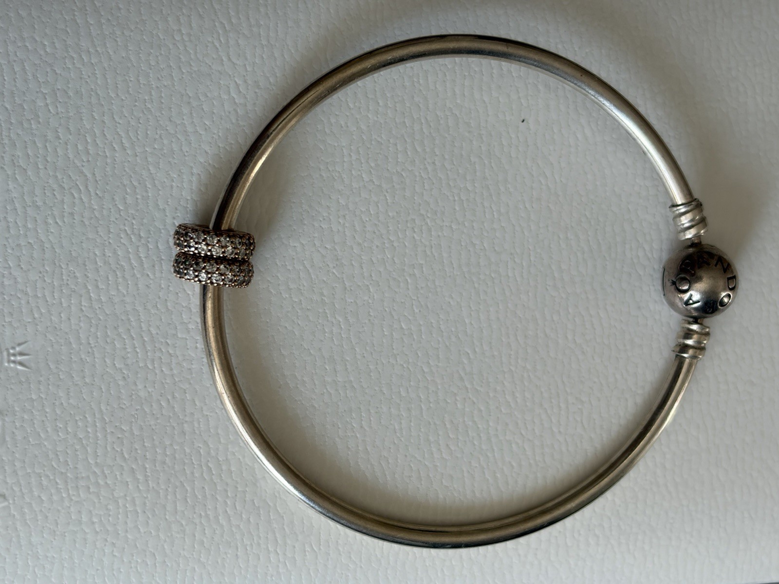 Pandora Sterling Silver Bangle 19-20CM (Bangle Only) Stamped S925 ALE Genuine