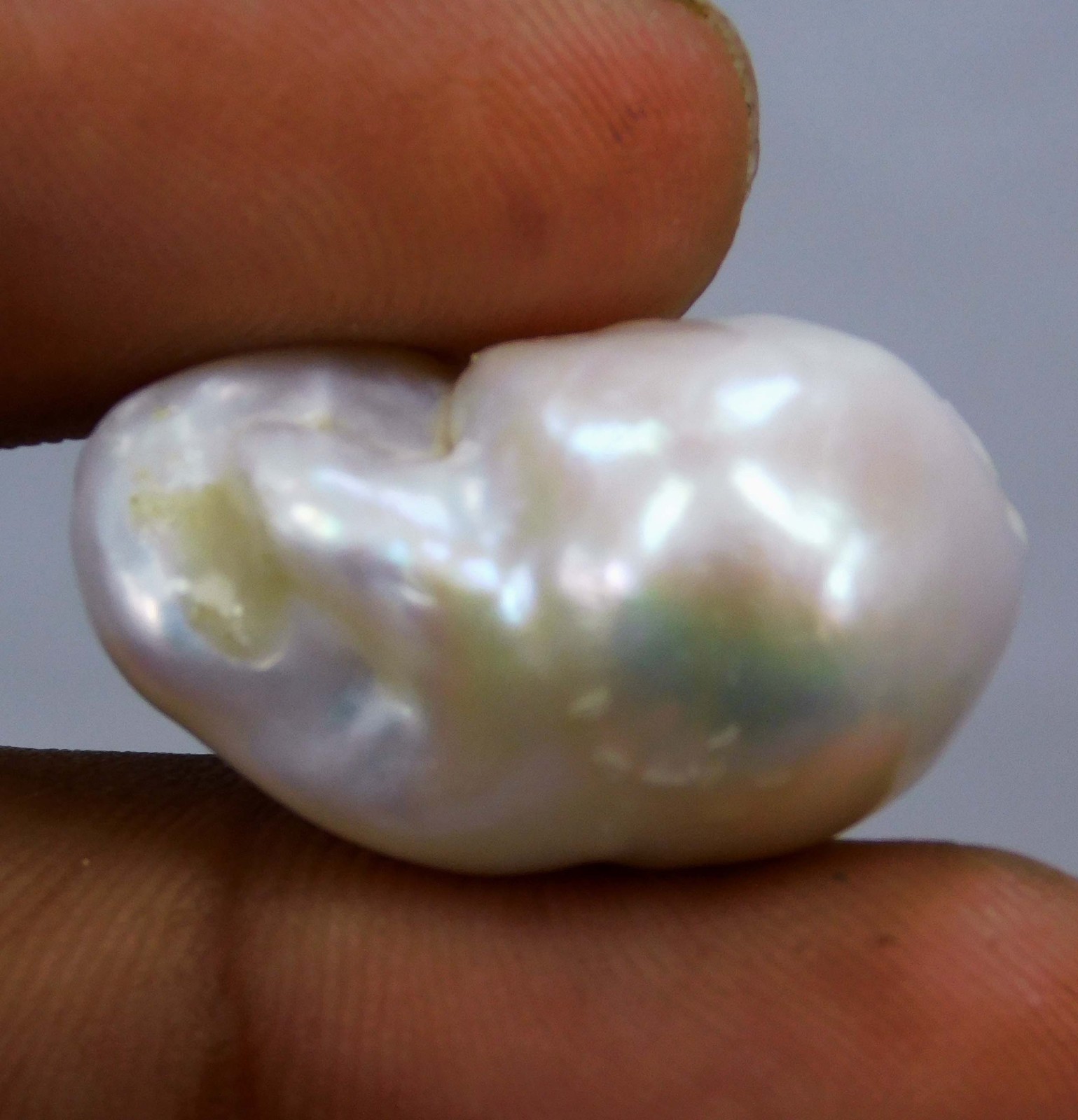26.30 Ct Natural Baroque Pearl 23.8×13.5×13.8mm Genuine Loose White Cream Moti