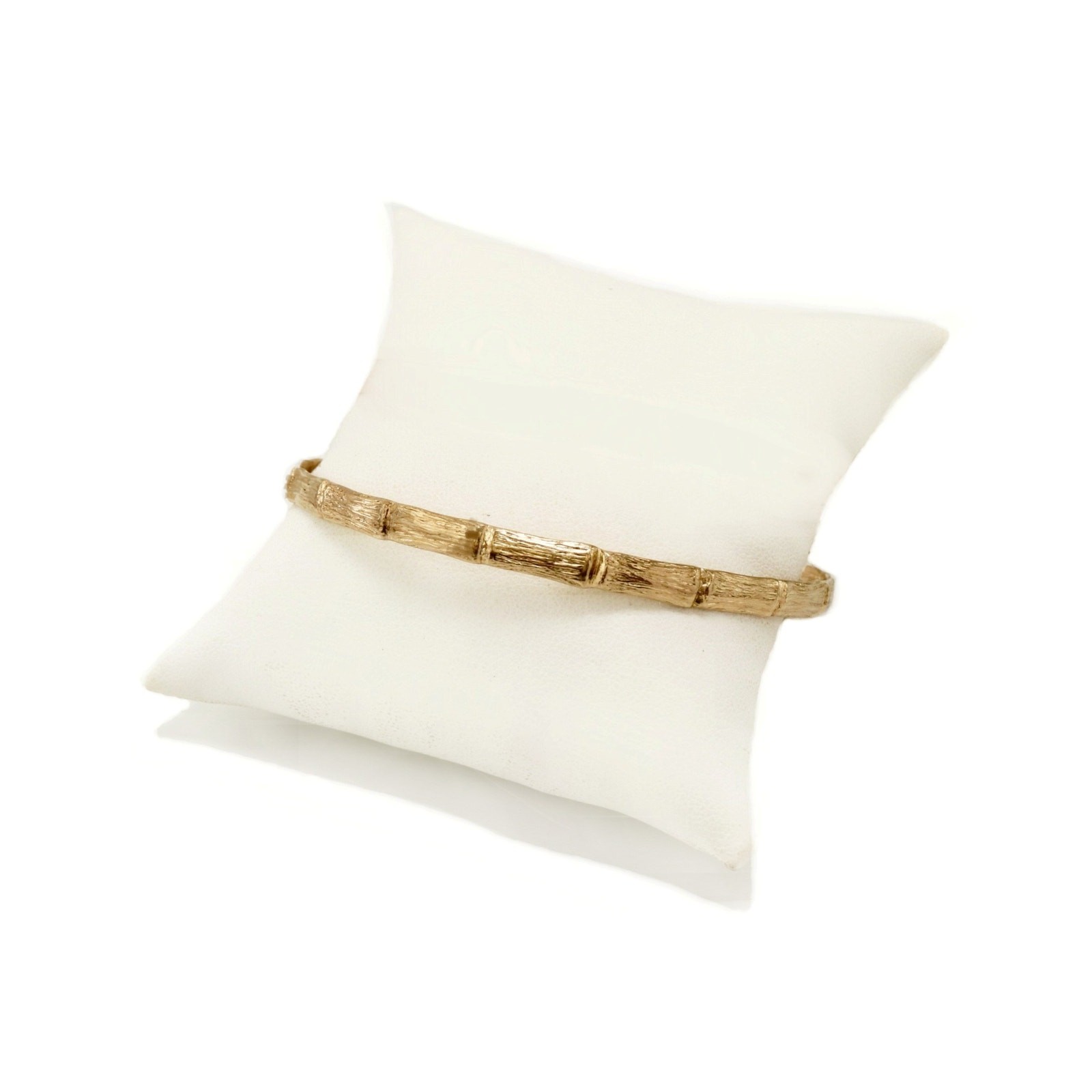 Unisex Kids Bamboo texture Bangles 7″ Crafted Top Gold Filled 1/20 14 karat