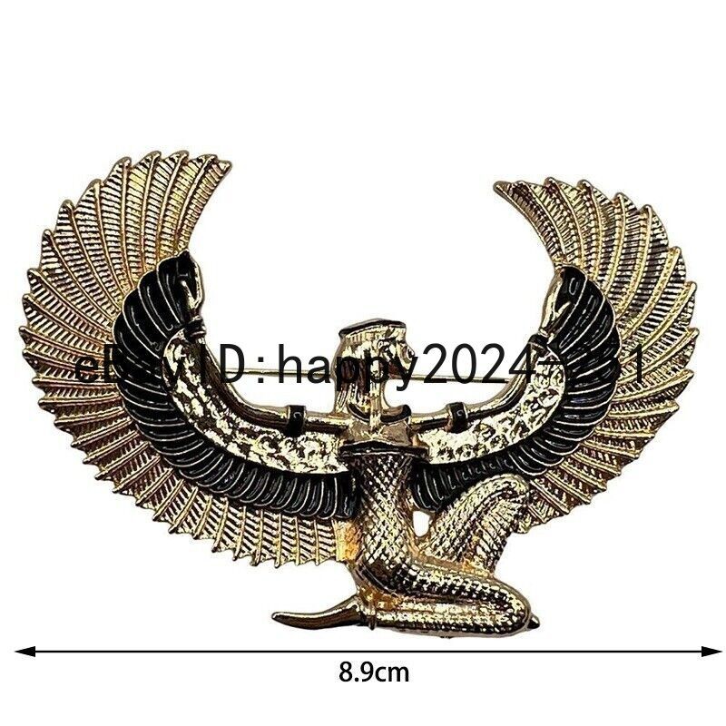 Vintage Brooch Large Egypt Fairy Brooch Pin Enamel Flying Eagle Lady Party Gifts