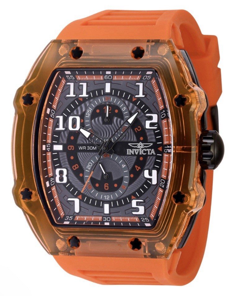 Invicta Racing Cyclone Men’s Chronograph Watch 48.5mm Orange Black 48718 New NIB