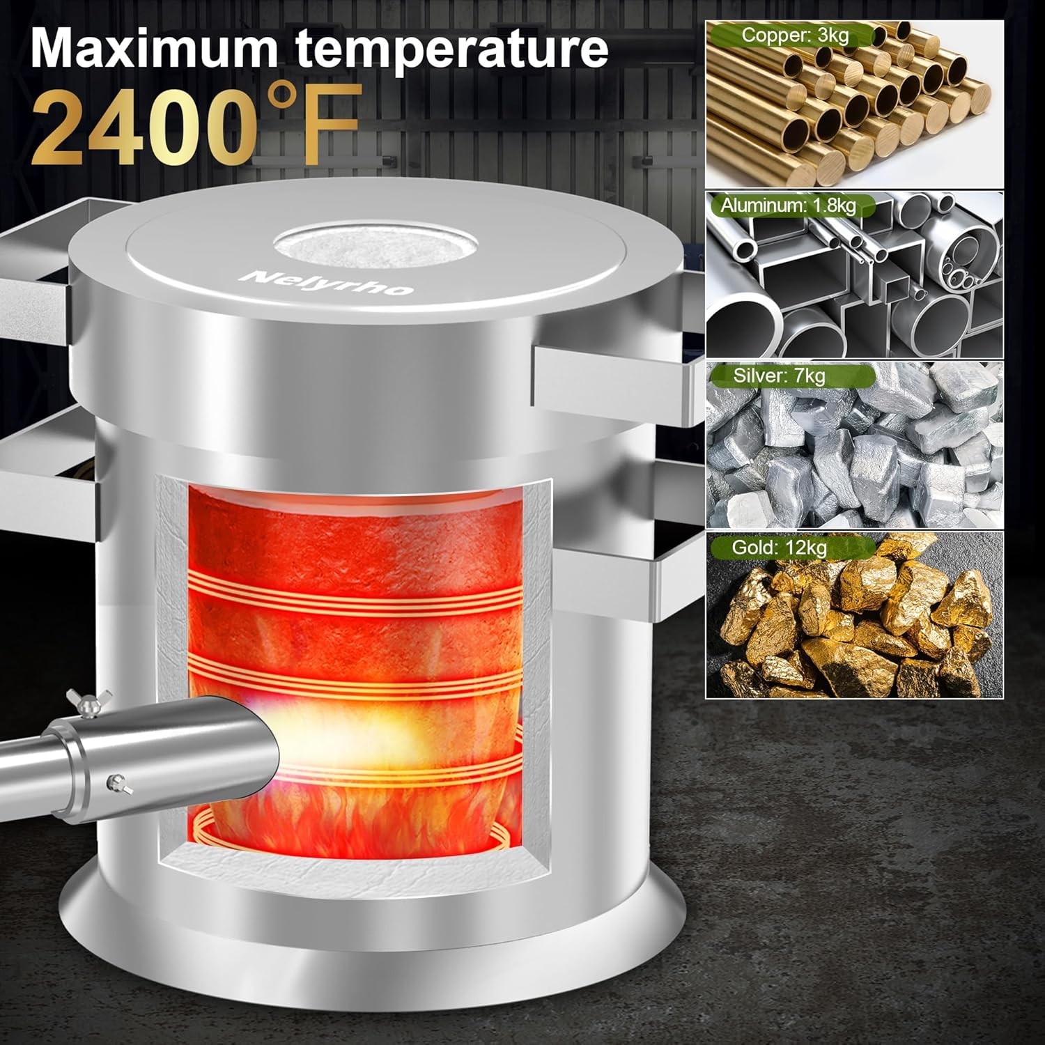 3KG Complete Propane Melting Furnace Kit for Beginners Metalworking Equipment