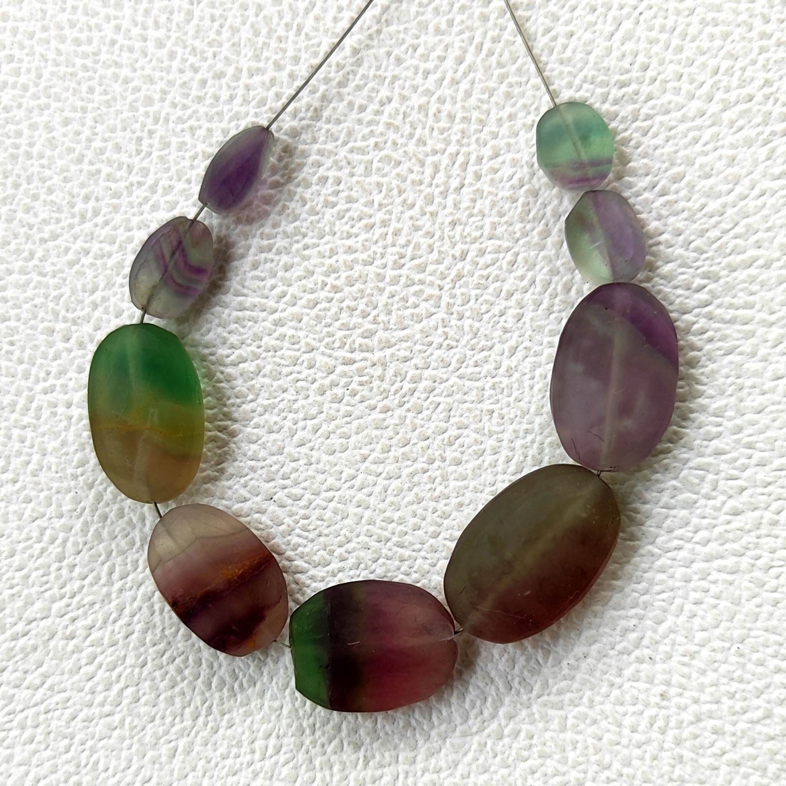 9-19 mm Rainbow Fluorite Unpolished Nugget Beads 5″ Strand Natural Brazil Origin