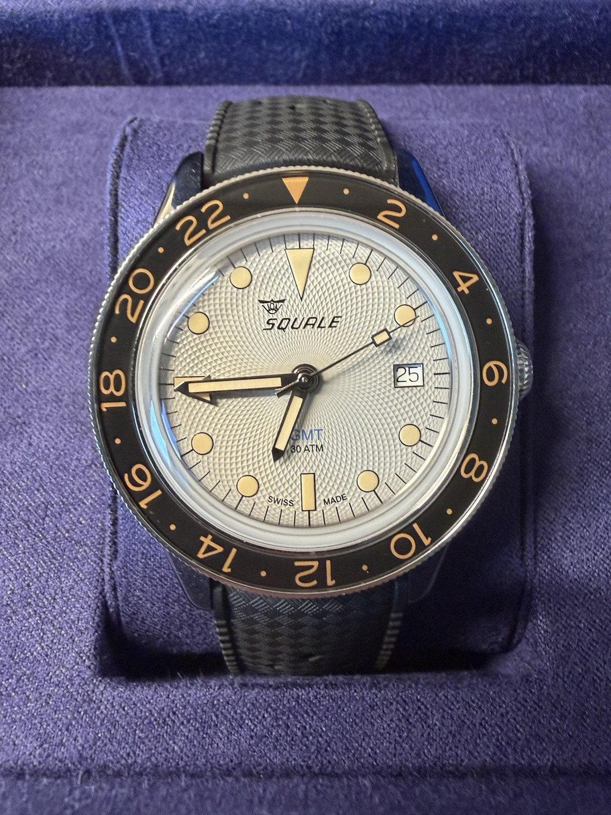 New Squale SUB-39 GMT “Sharkbelly” Gray Guilloché U.S. Exclusive Limited 06/50