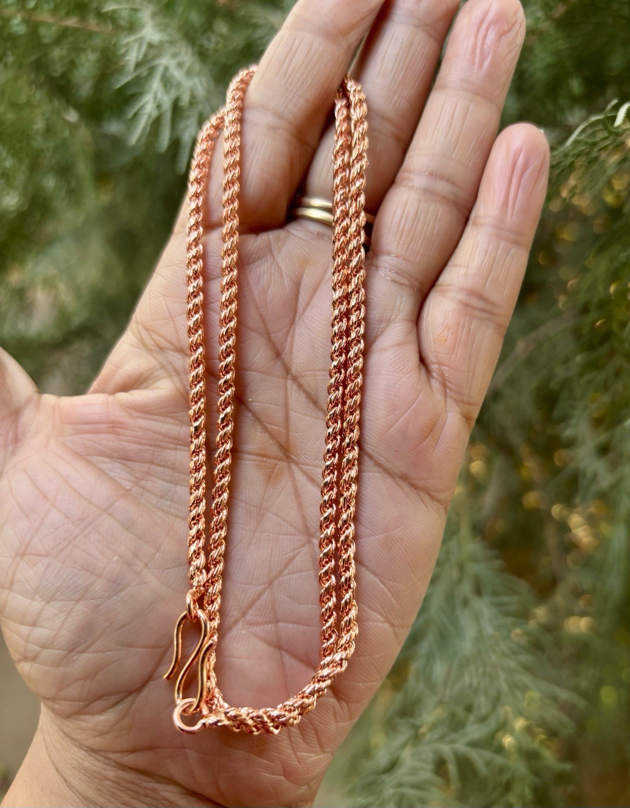 20 inch Pure Copper Thick Rope Chain Necklace, Healing Copper Jewelry, Spiritual