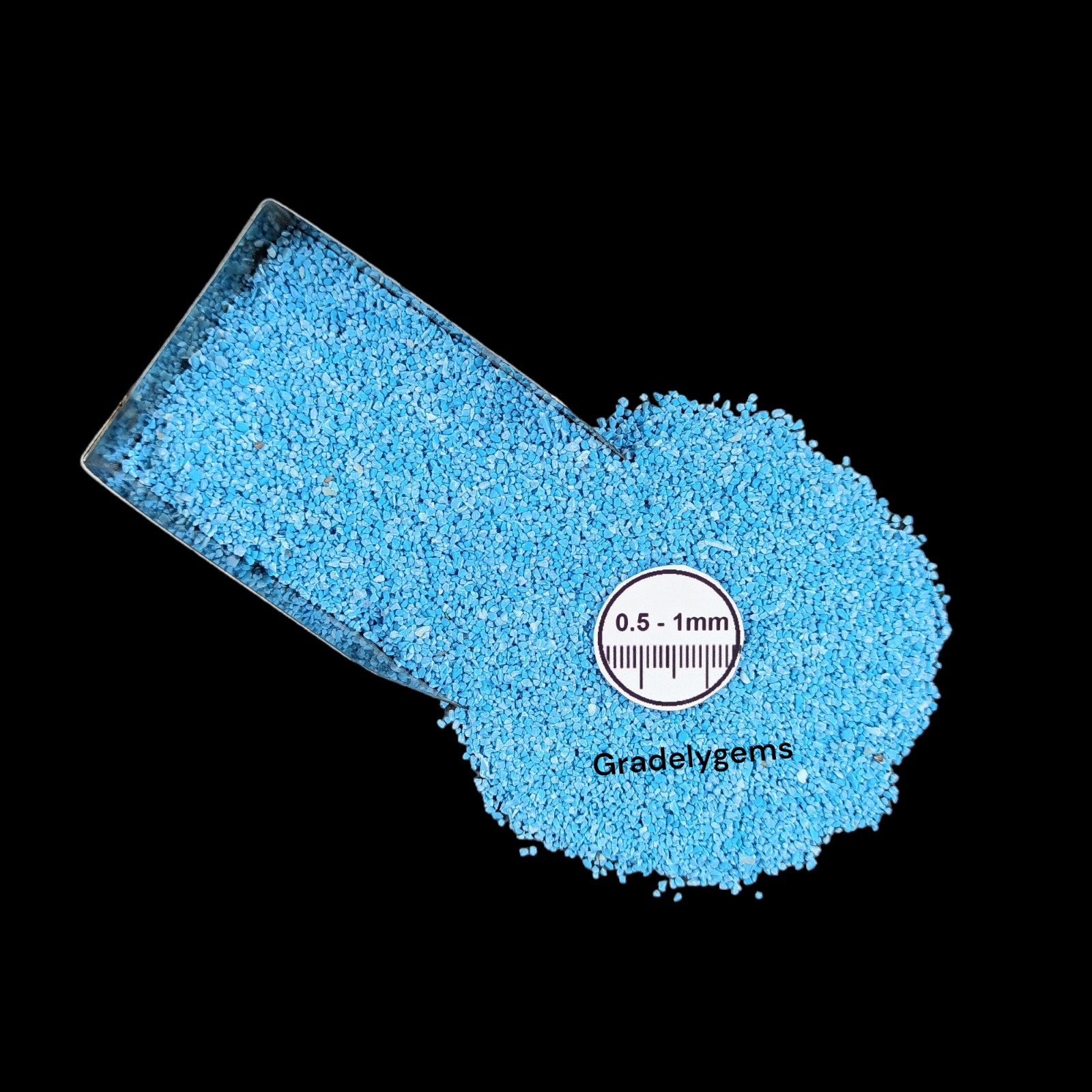 Sky Blue Turquoise Gemstone Crushed Powder – Vivid Hue for Resin Art, DIY Crafts