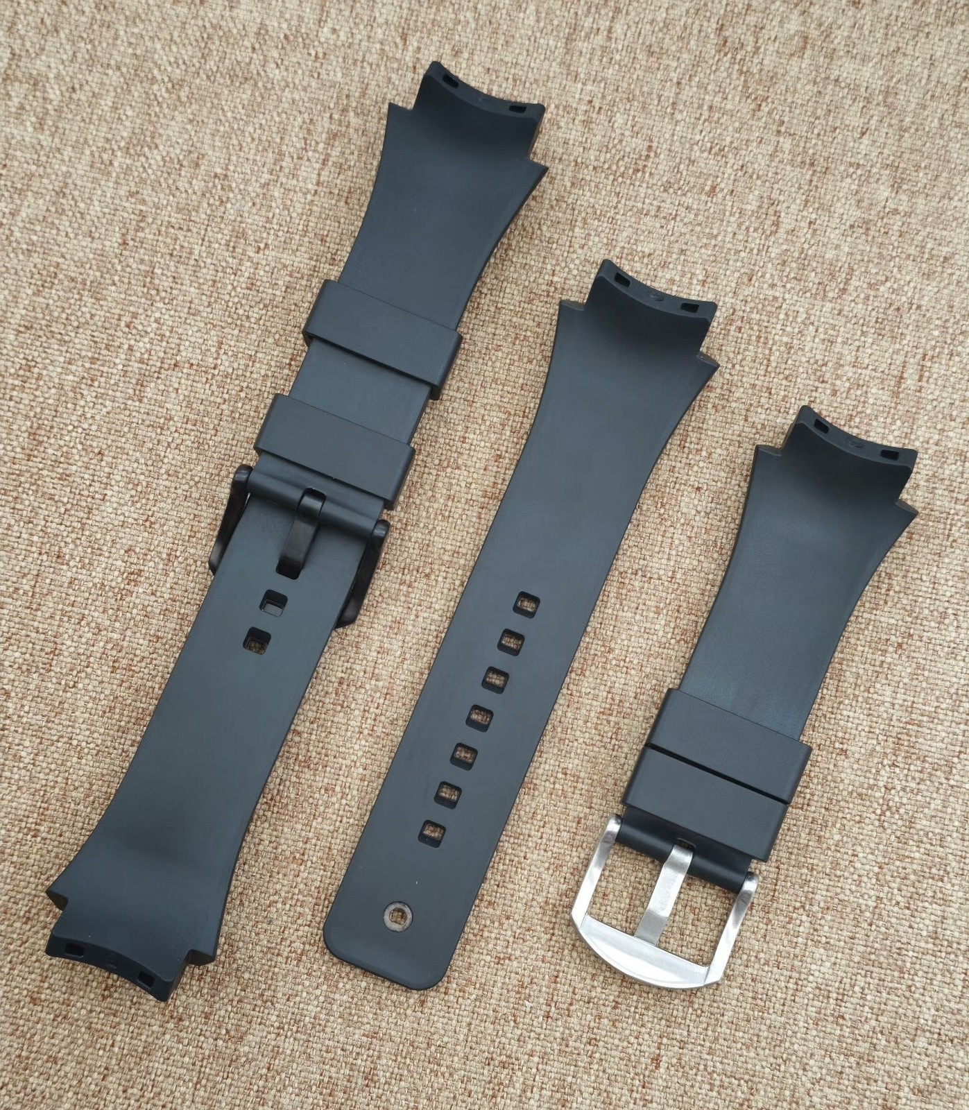 29x21mm Watch Black Rubber Strap Fits For Gucci YA137107A Silicone Band+Tools