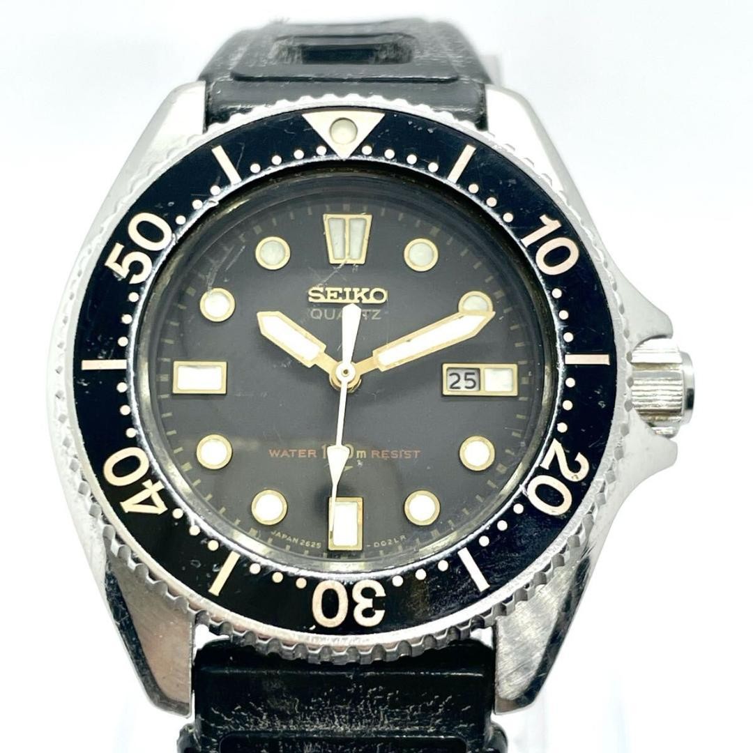 Seiko Divers 2625-0010 Wristwatch Quartz Stainless Steel Black