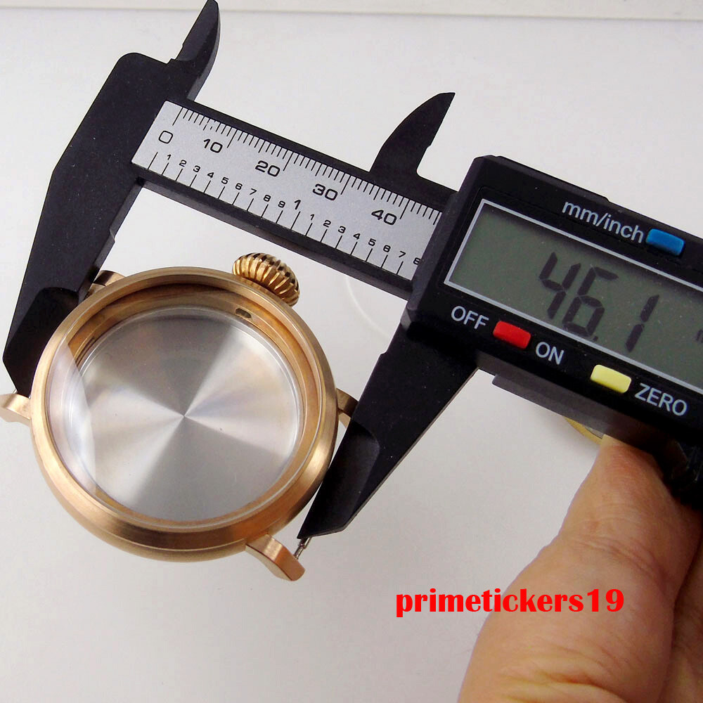 46mm Big Cusn8 Real Bronze Watch Case Sapphire Fit NH35 NH36 ETA2824 PT5000 Movt
