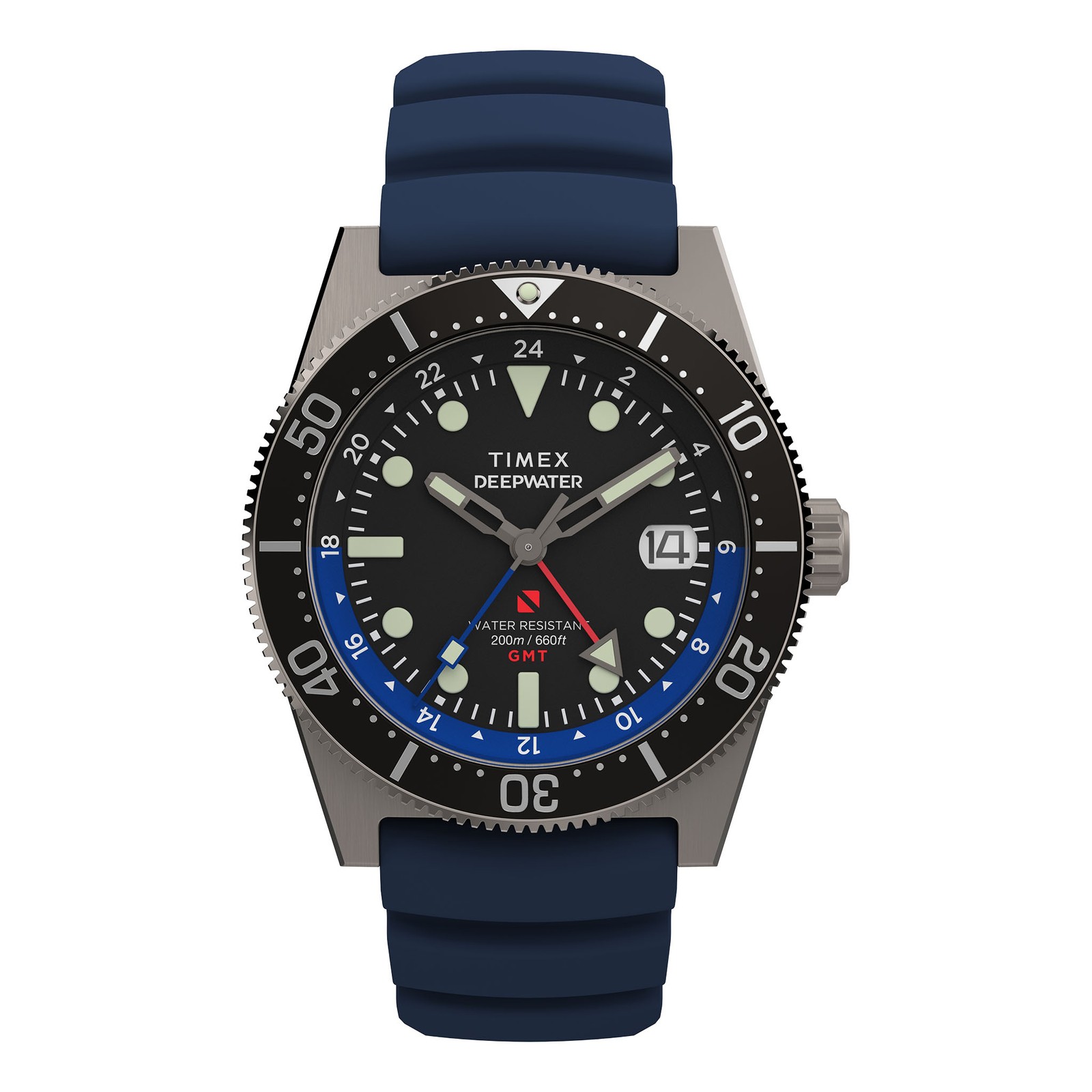 Timex Deepwater Reef 200 GMT 41mm Watch TW2W75100