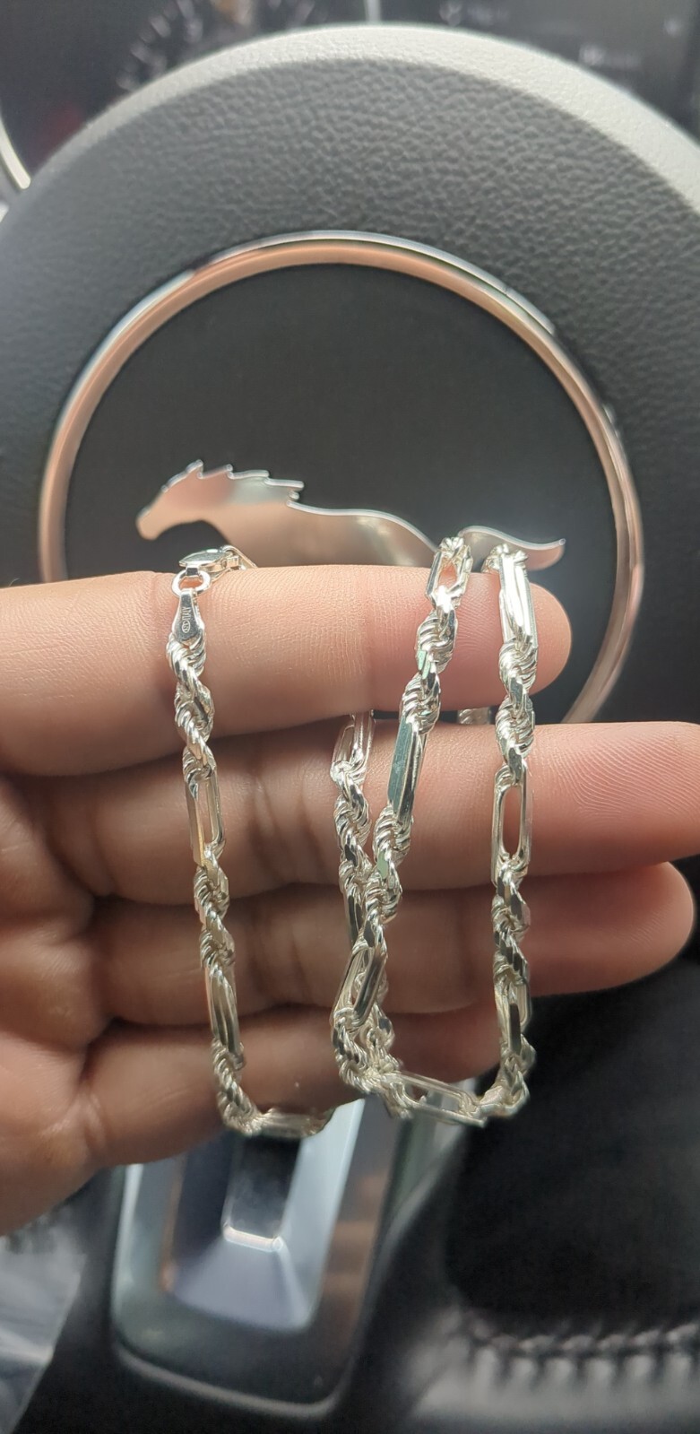 FigaRope Milano Chain Real Solid 925 Sterling Silver Necklace / Bracelet 4mm 20″