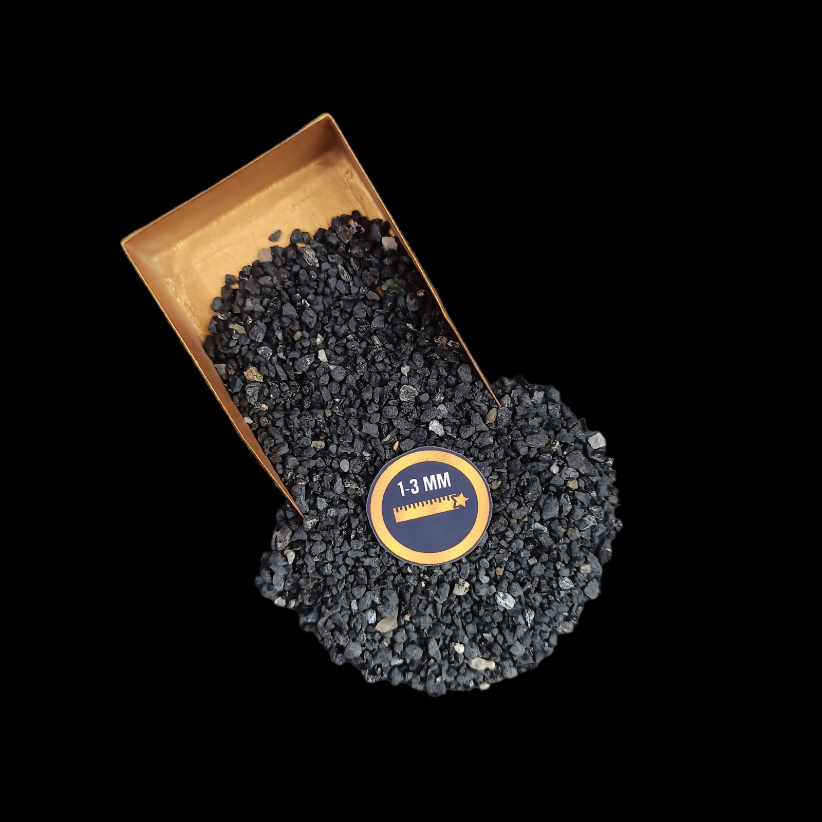 Natural Black Tourmaline coarse Crushed Powder For Massage Use Ring inlay