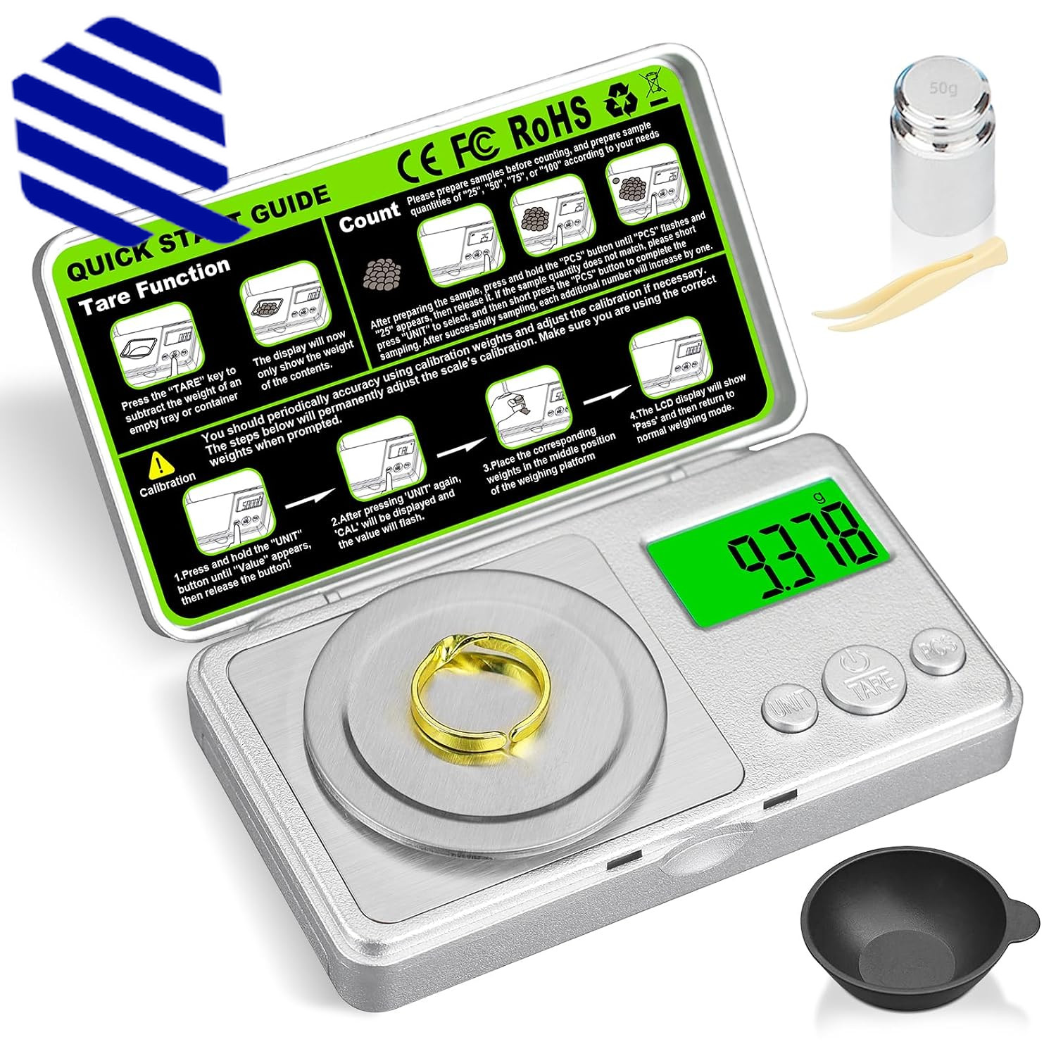 High Precision Mg Scale 100g/0.001g Pocket Digital Milligram Scale Small Gram