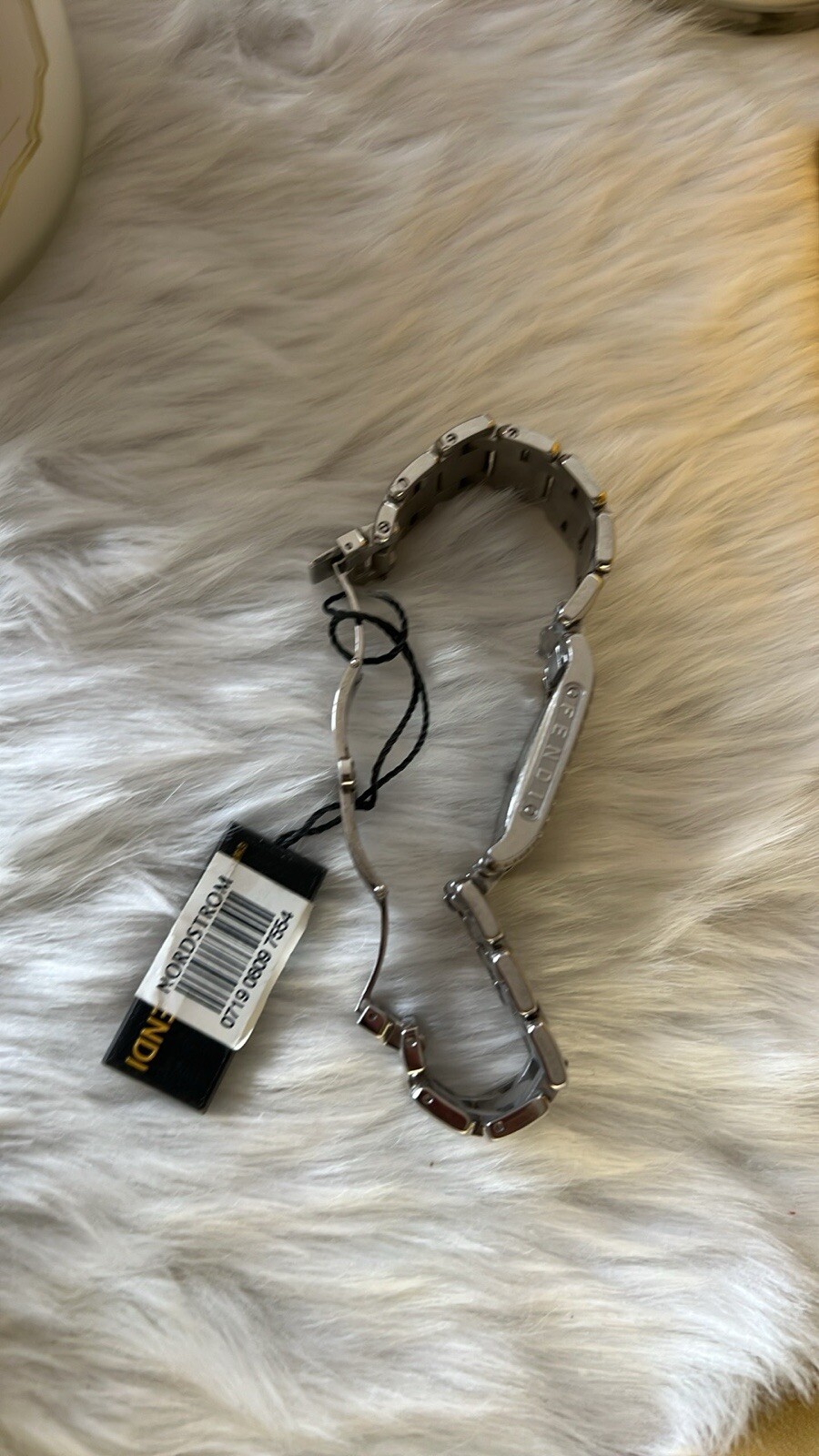 Fendi flip mop ladies watch, stainless steel with diamonds