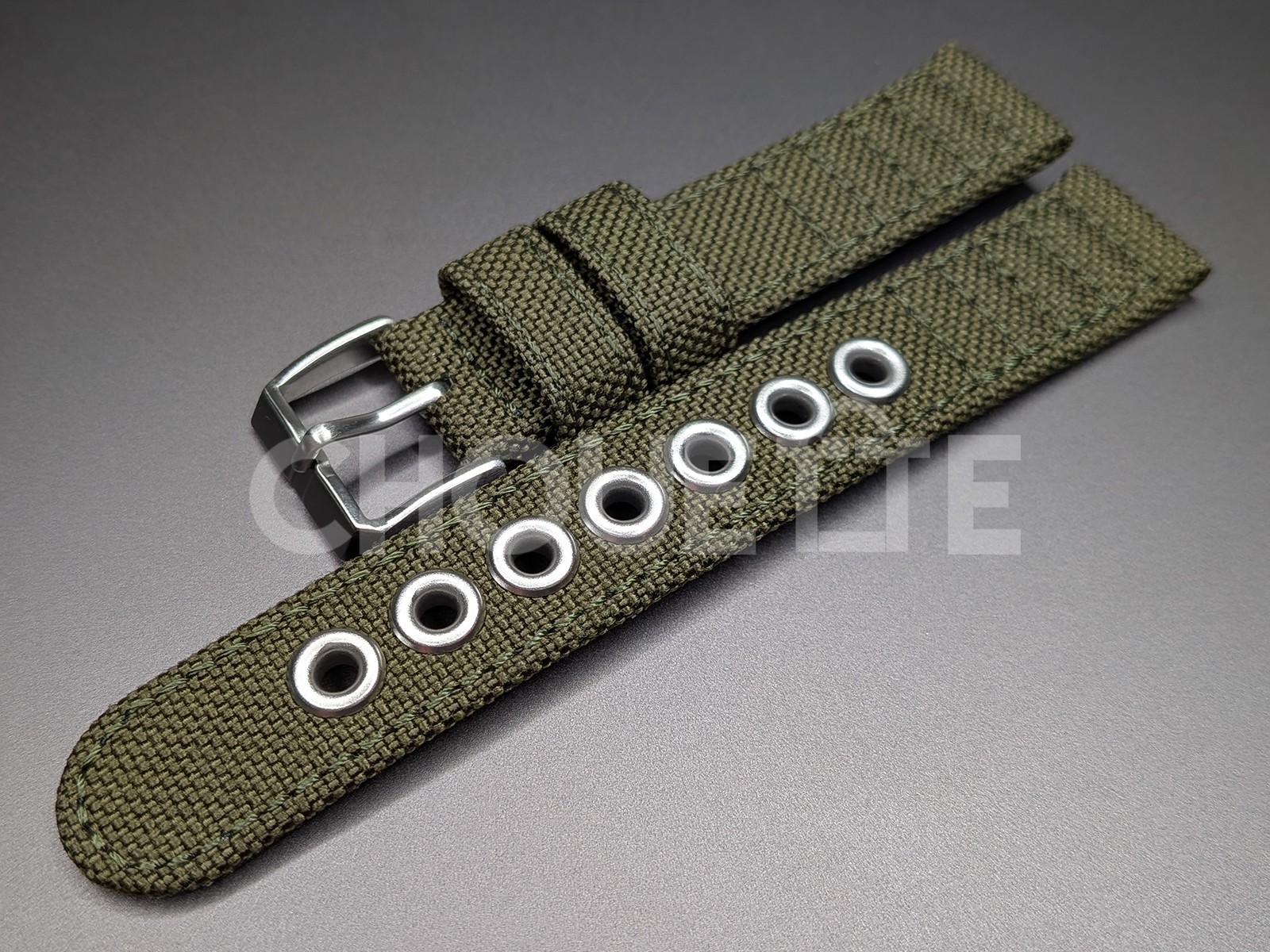 OEM Citizen 18mm Green Canvas Watch Band for Eco-Drive BM8180-03E, E101-S006597