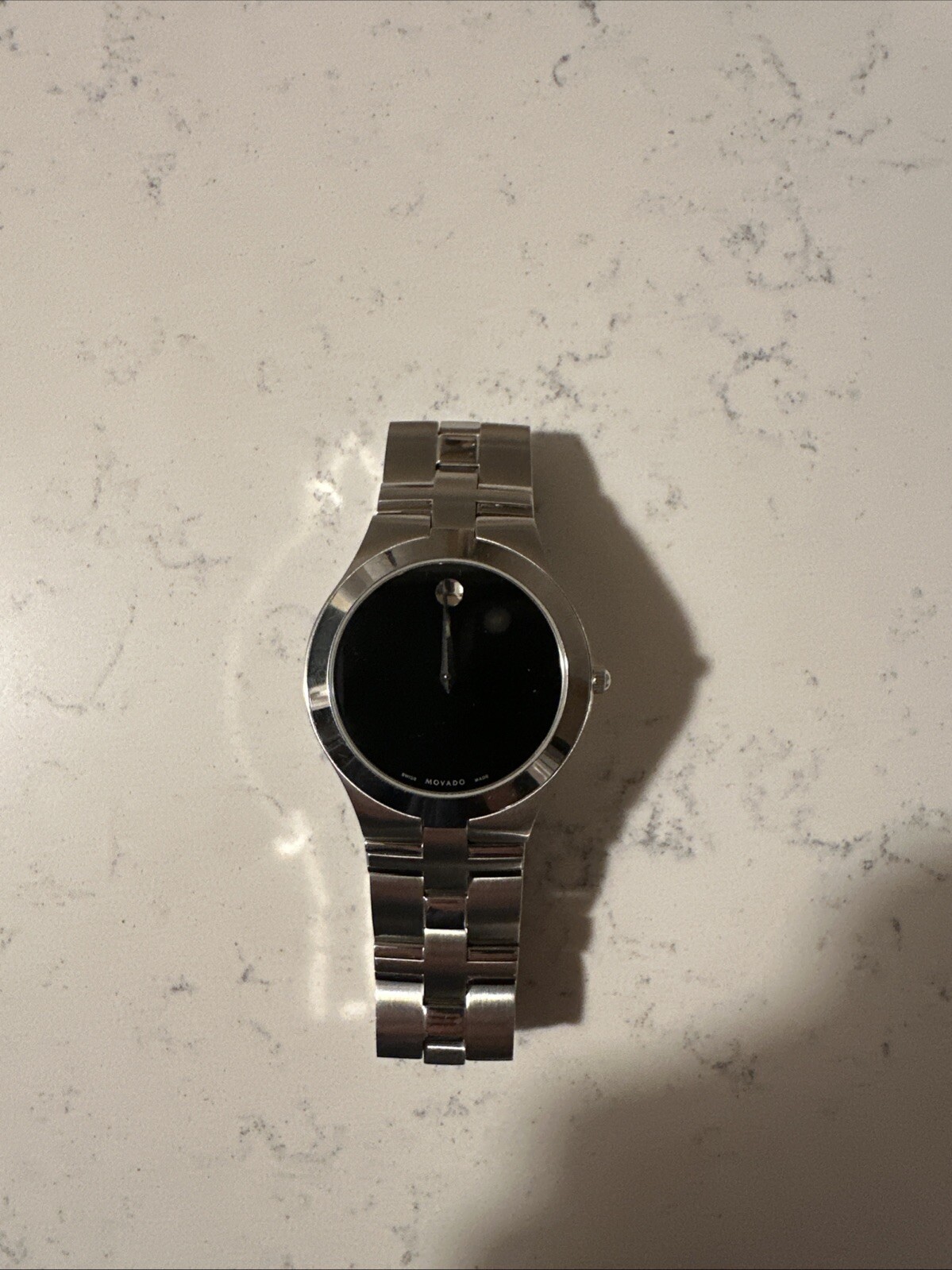 Movado Veturi Men’s Black Dial Stainless Steel Watch – 0607415 ($895 MSRP)