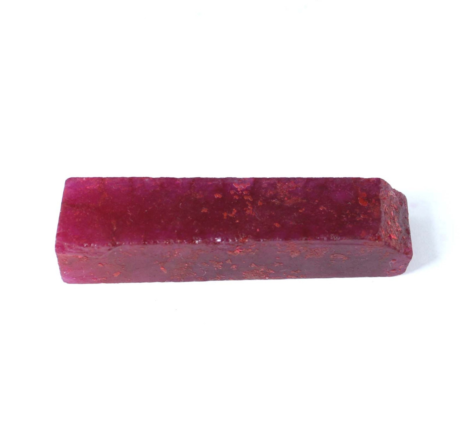 124 Ct Certified Natural Red Ruby Gemstone Slice Rough T36909 Birthday Discount