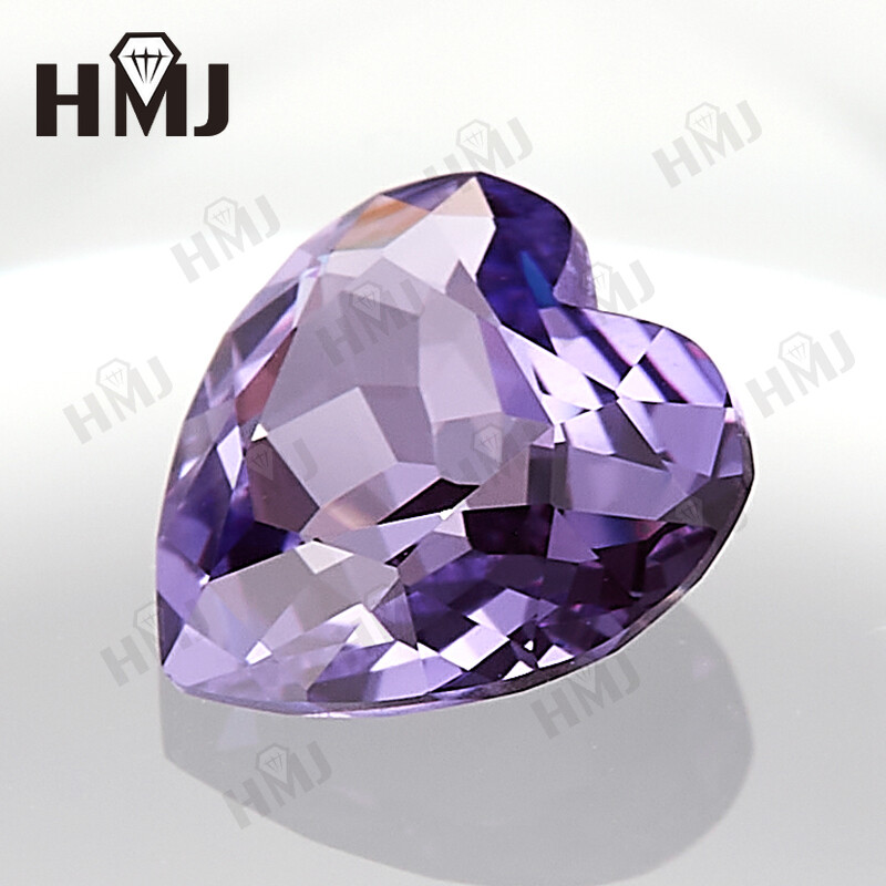 8.3ct Heart Lab Grown Purple Sapphire Loose Gemstone W. AGL Certificate Jewelry