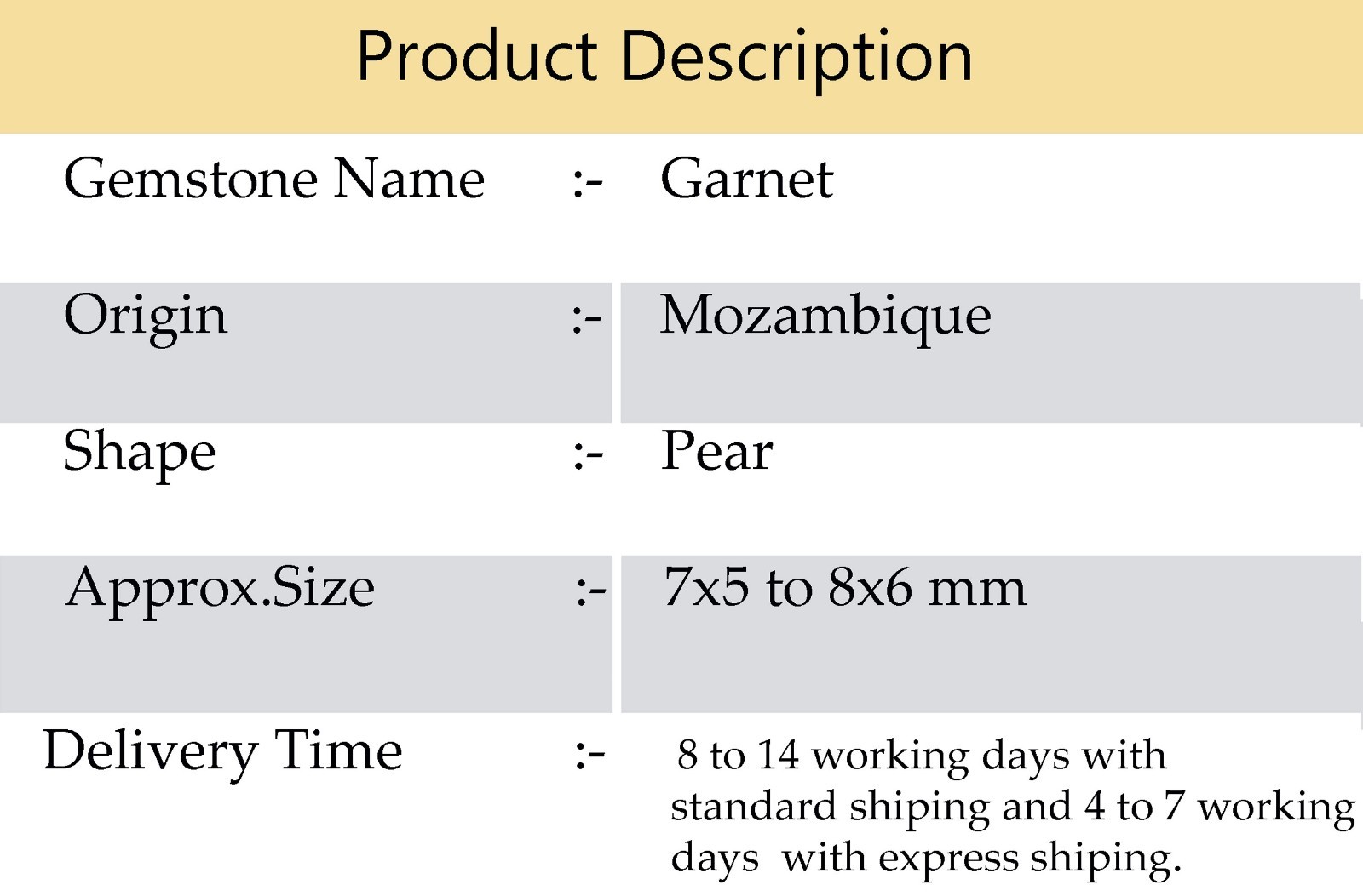 Mozambique Garnet Faceted Pear Gems Briolette Beads 7×5-8×6 mm Size 8″ Strand