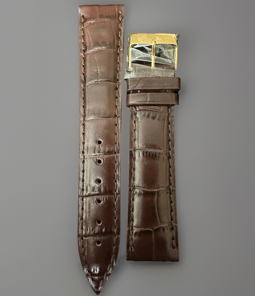 Fredrique Constant Brown Crocodile Style Leather Strap 20MM