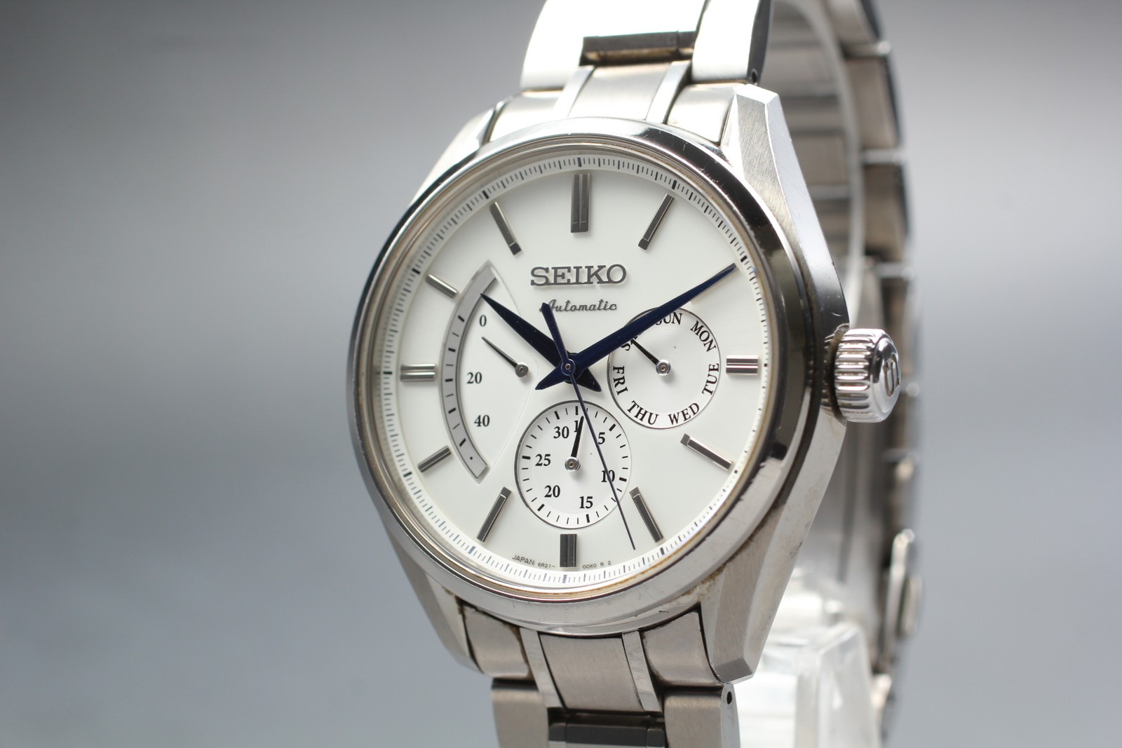 Near MINT SEIKO Presage SARW021 6R21-01B0 AT DayDate White Dial Men’s From Japan