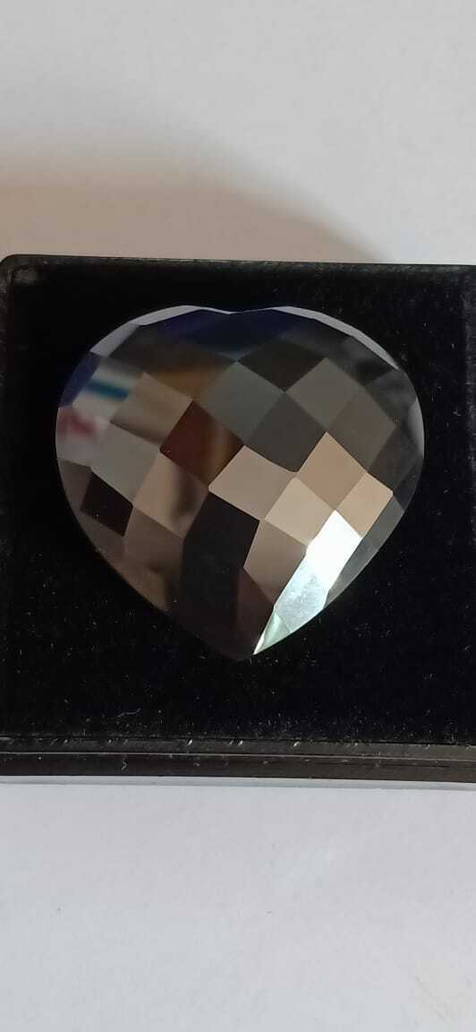 Certified 8-9 Ct. Loose Heart Cut Black Diamond For Jewelry Making