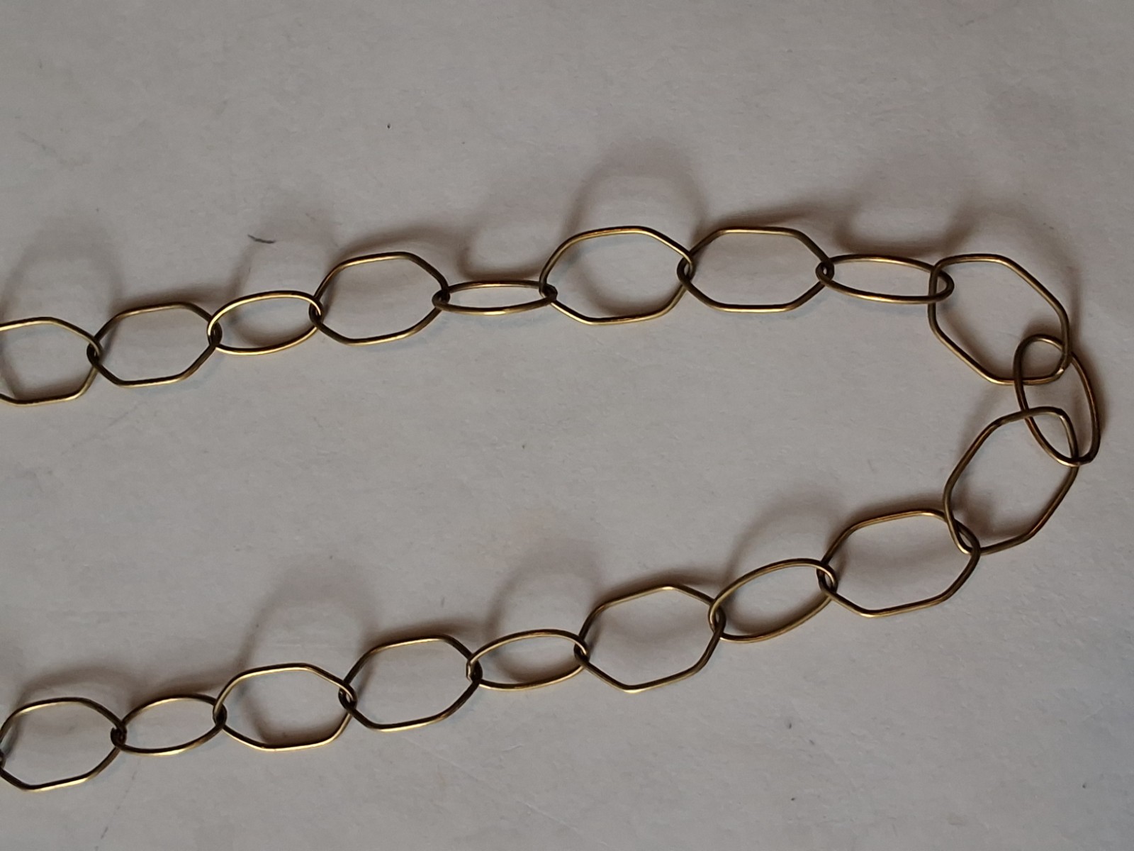 Waxing Poetic 30″ Brass Oval Link Necklace Bronze Wire Cuff Bracelet