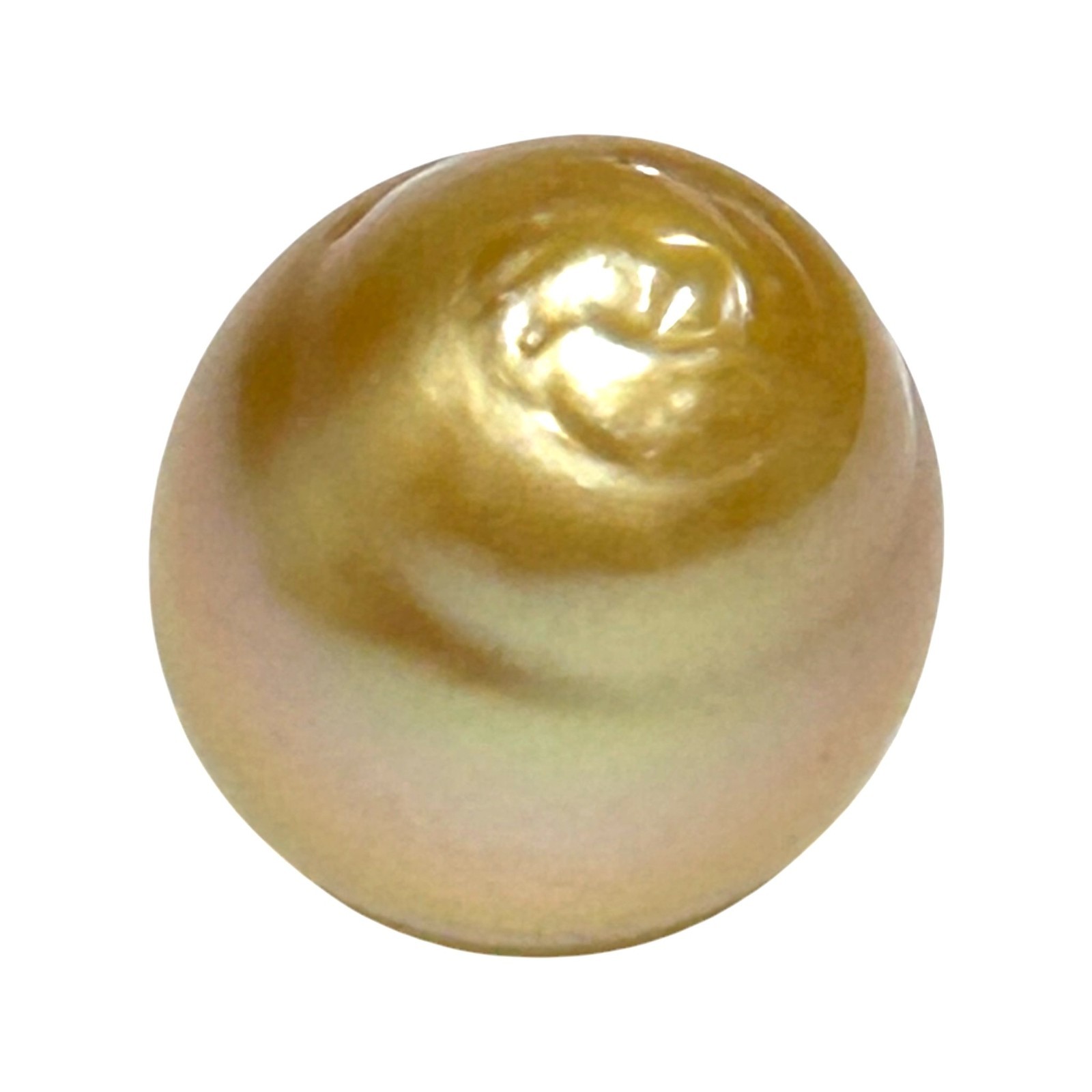 Elegant 26.4 Carat 14.8 x 17.4mm South Sea Pearl Golden Oval Radiant Luster