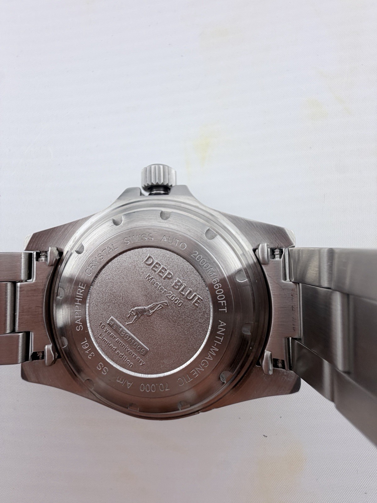 Deep Blue Master 2000 10-Year Anniversary Swiss ETA Auto LE 718/1000 46mm