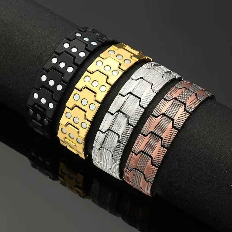 Three-Row Ultra Magnetic Copper Bracelet Therapy Arthritis Pain Relief Men Gift