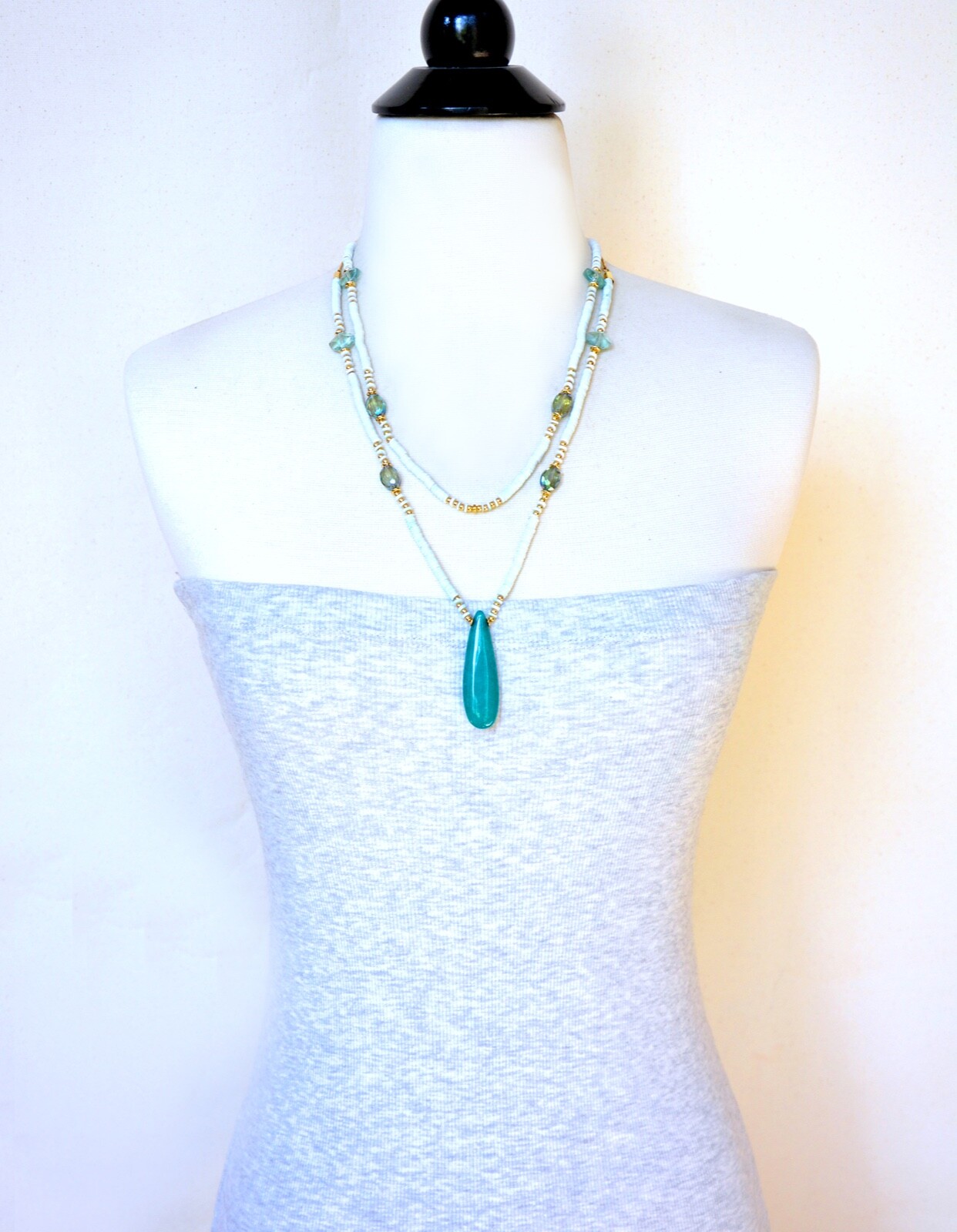 Layered necklace, Wedding necklace, Pearl necklace, Party necklace, Bib Necklace